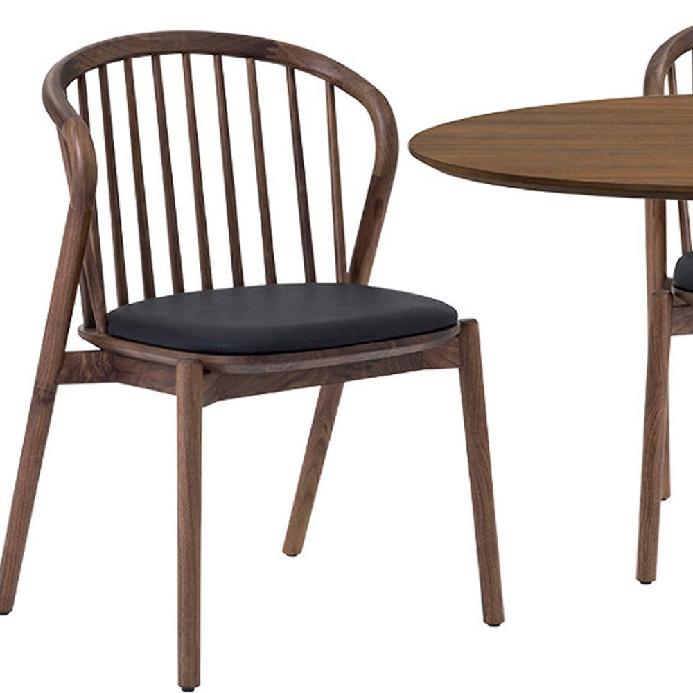 Five Piece Brown and Black Oval Dining Set with Four Chairs-Dining Sets-DECOROLALA