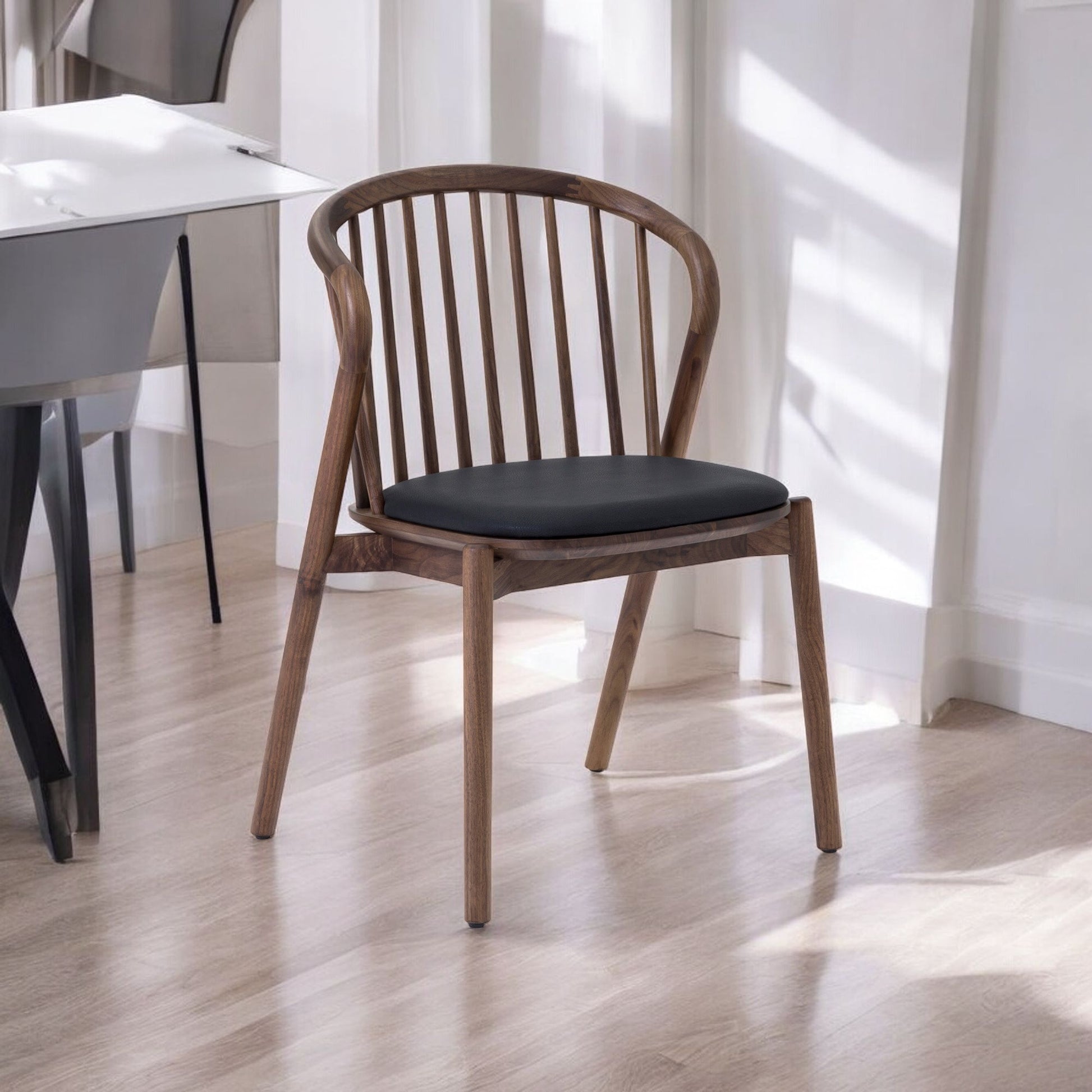 Five Piece Brown and Black Oval Dining Set with Four Chairs-Dining Sets-DECOROLALA