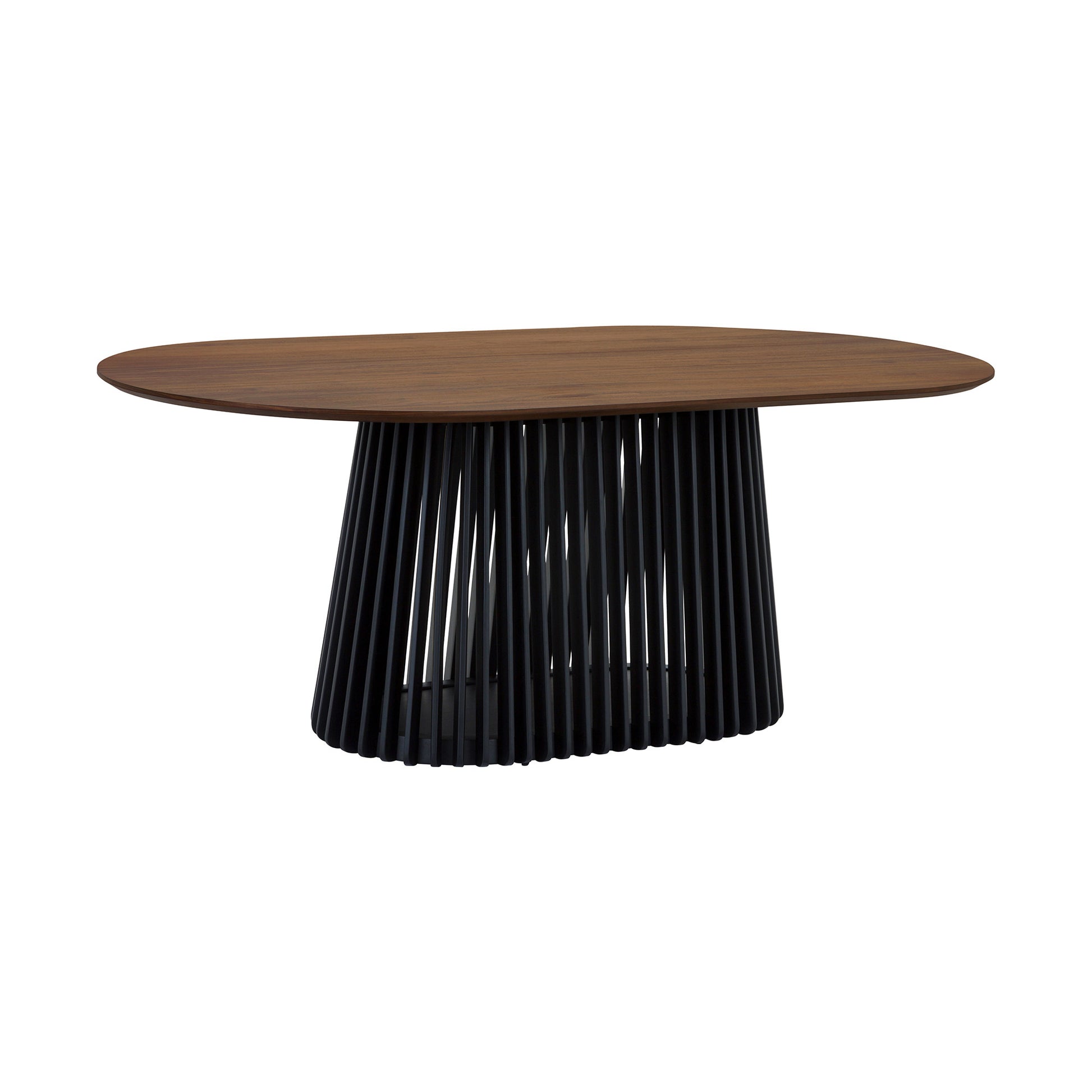 Five Piece Brown and Black Oval Dining Set with Four Chairs-Dining Sets-DECOROLALA