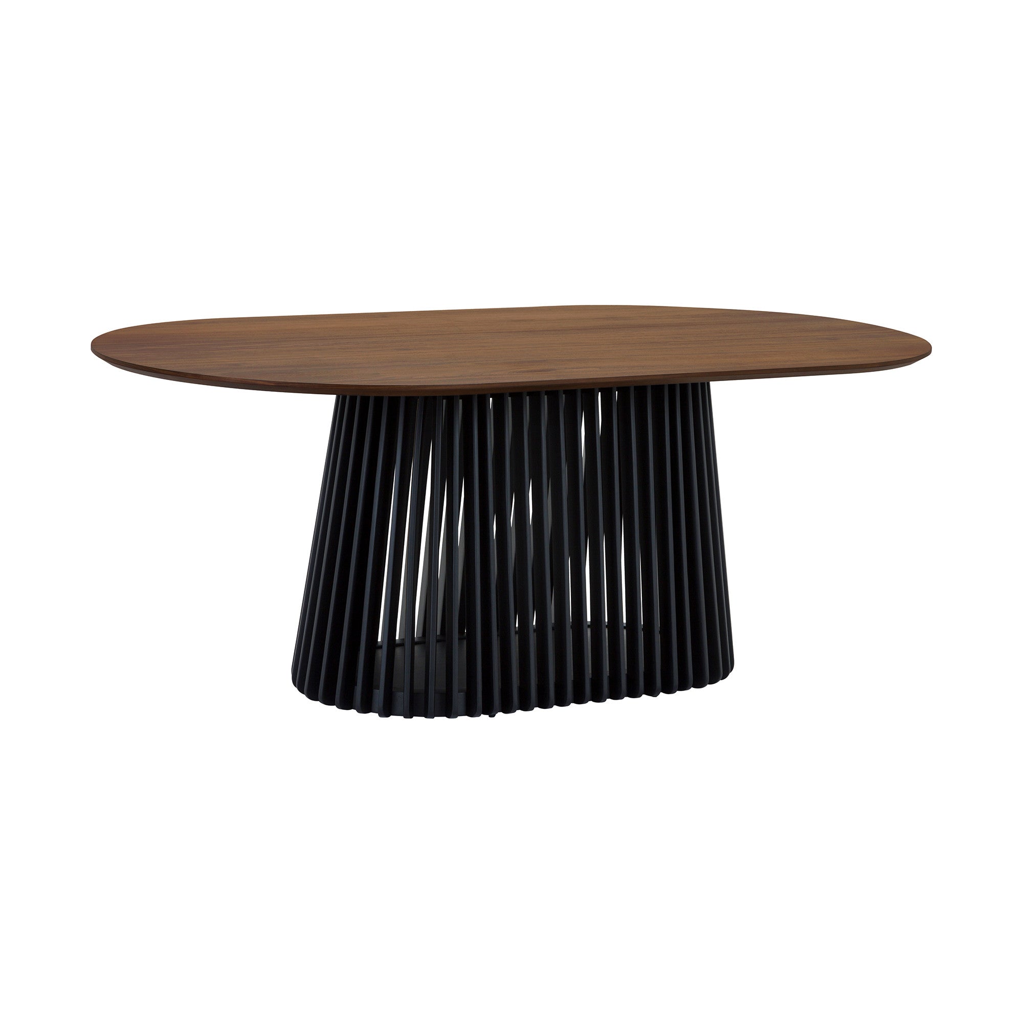 Five Piece Brown and Black Oval Dining Set with Four Chairs-Dining Sets-DECOROLALA