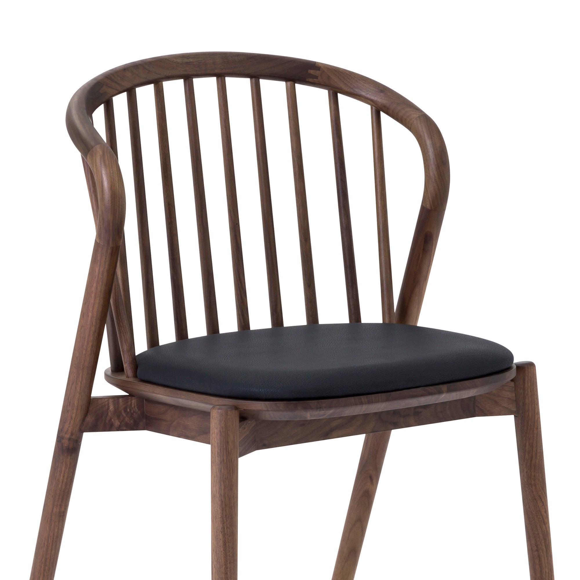 Five Piece Black Round Dining Set with Four Chairs-Dining Sets-DECOROLALA