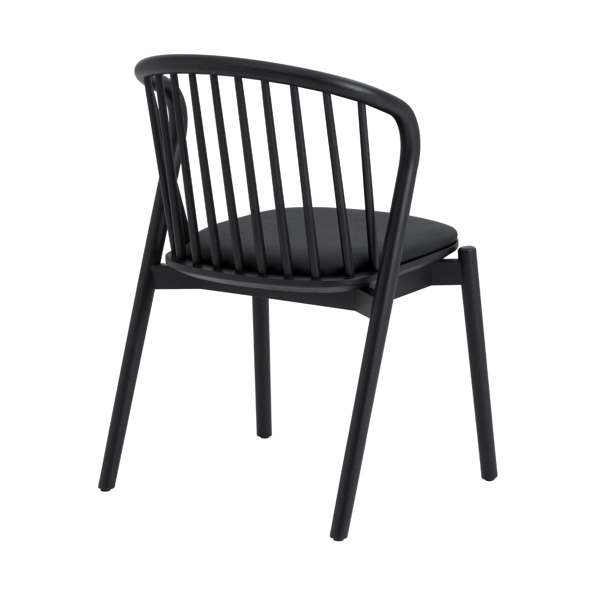 Six Piece Black Round Dining Set with Four Chairs and Sideboard-Dining Sets-DECOROLALA