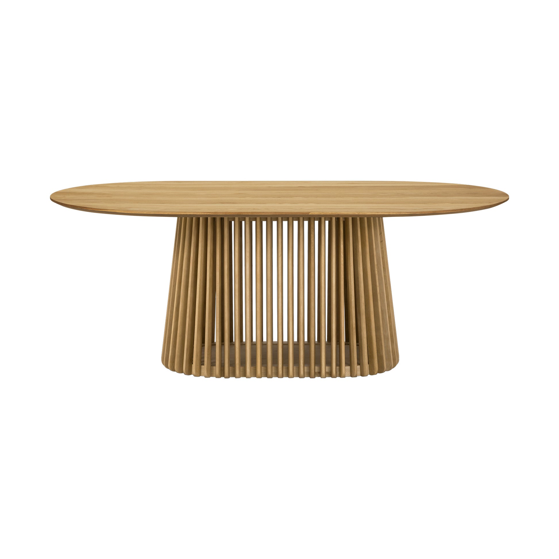 Five Piece Oak Oval Dining Set with Four Chairs-Dining Sets-DECOROLALA
