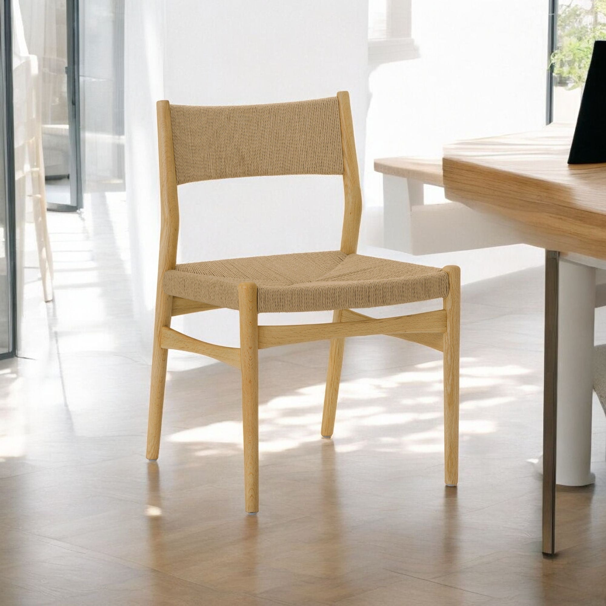 Five Piece Oak Oval Dining Set with Four Chairs-Dining Sets-DECOROLALA