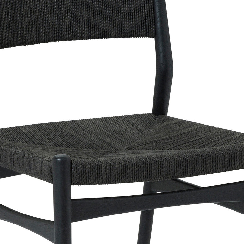 Five Piece Black Round Dining Set with Four Chairs-Dining Sets-DECOROLALA