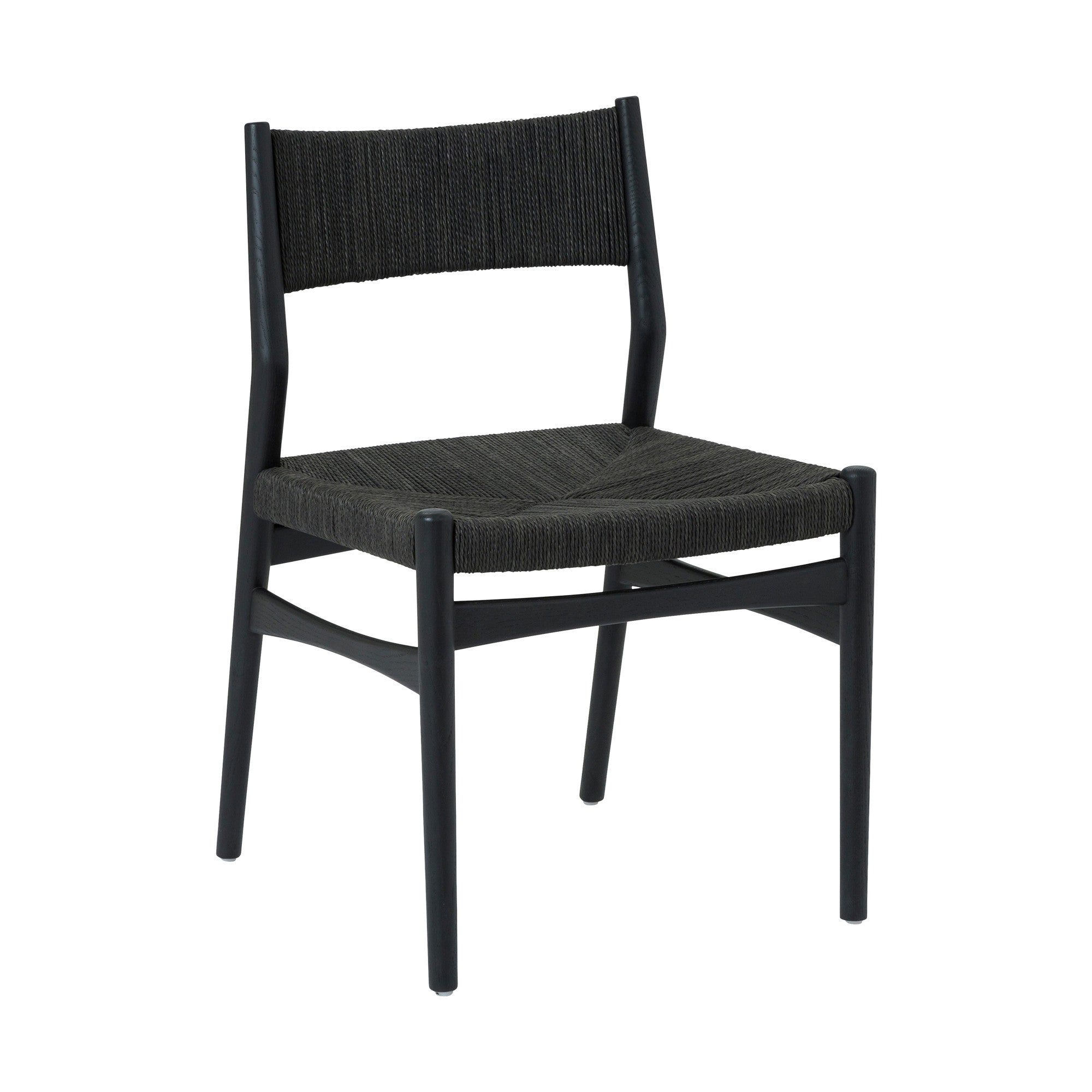 Five Piece Black Round Dining Set with Four Chairs-Dining Sets-DECOROLALA