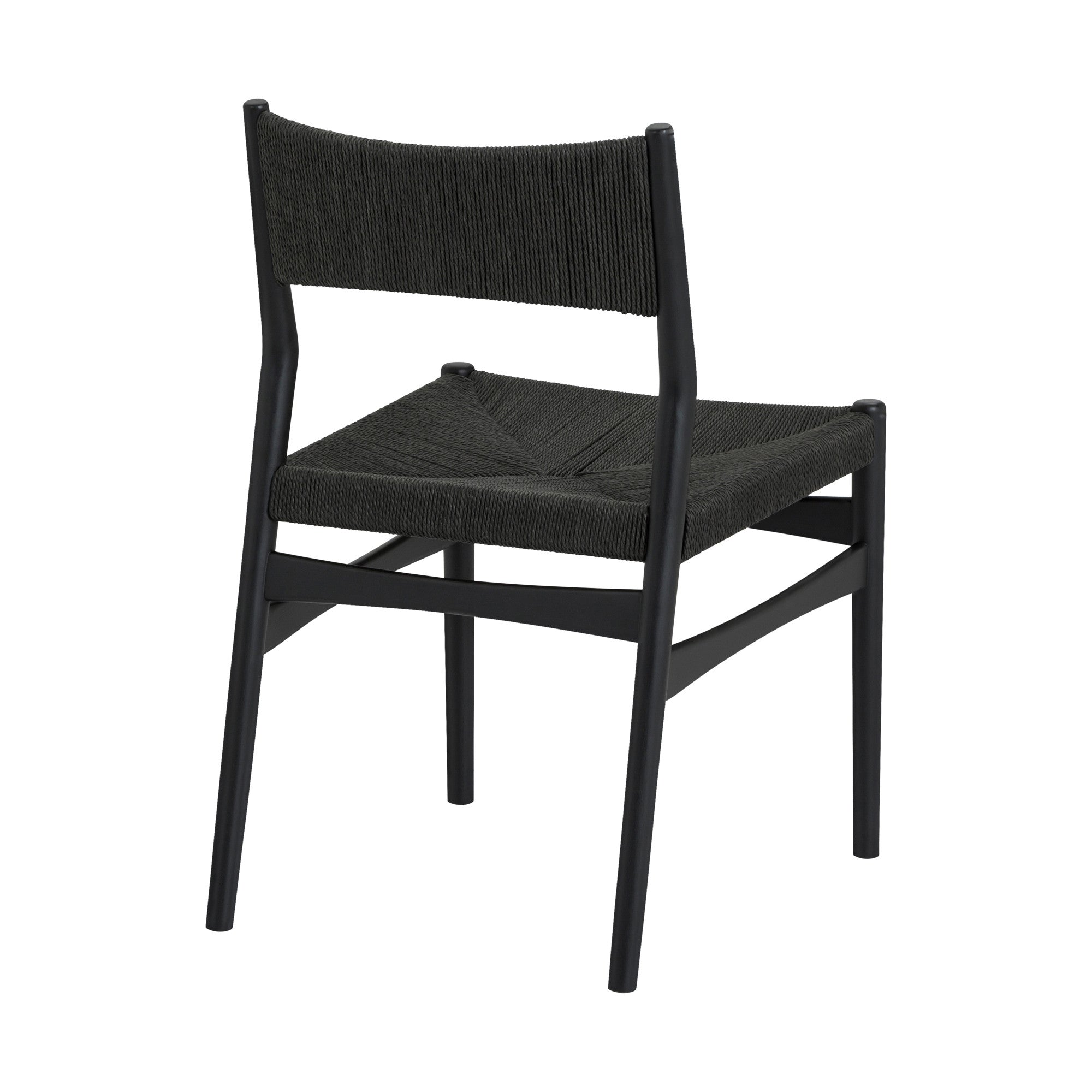 Five Piece Black Round Dining Set with Four Chairs-Dining Sets-DECOROLALA