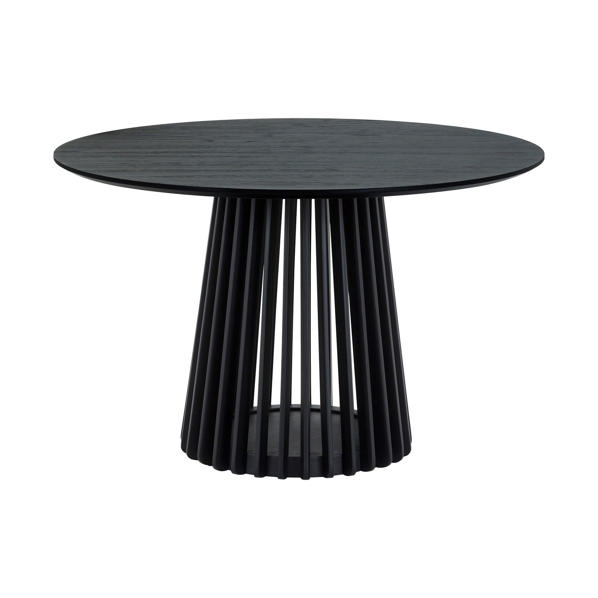 Five Piece Black Round Dining Set with Four Chairs-Dining Sets-DECOROLALA
