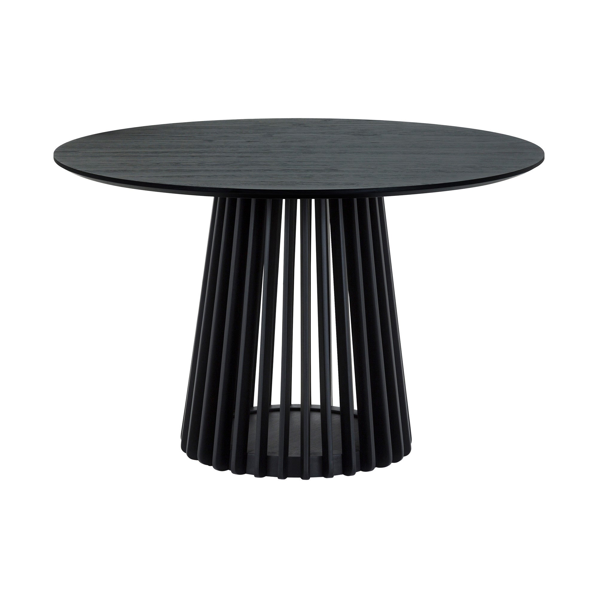 Five Piece Black Round Dining Set with Four Chairs-Dining Sets-DECOROLALA