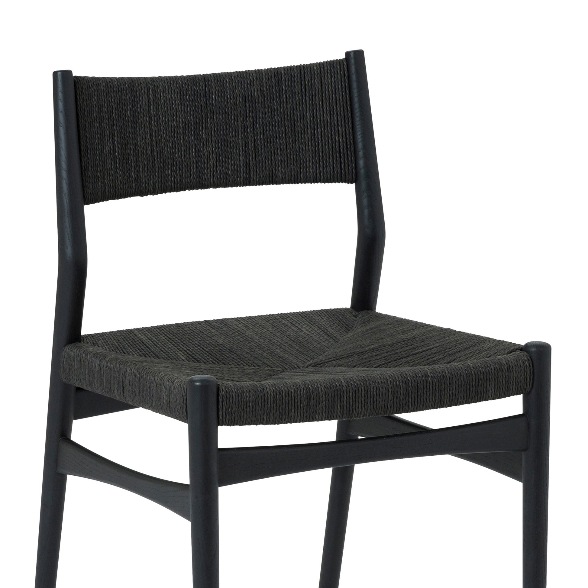 Five Piece Brown and Black Round Dining Set with Four Chairs-Dining Sets-DECOROLALA