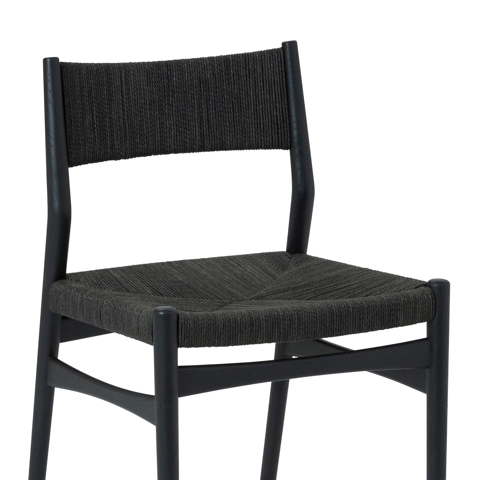 Five Piece Brown and Black Round Dining Set with Four Chairs-Dining Sets-DECOROLALA
