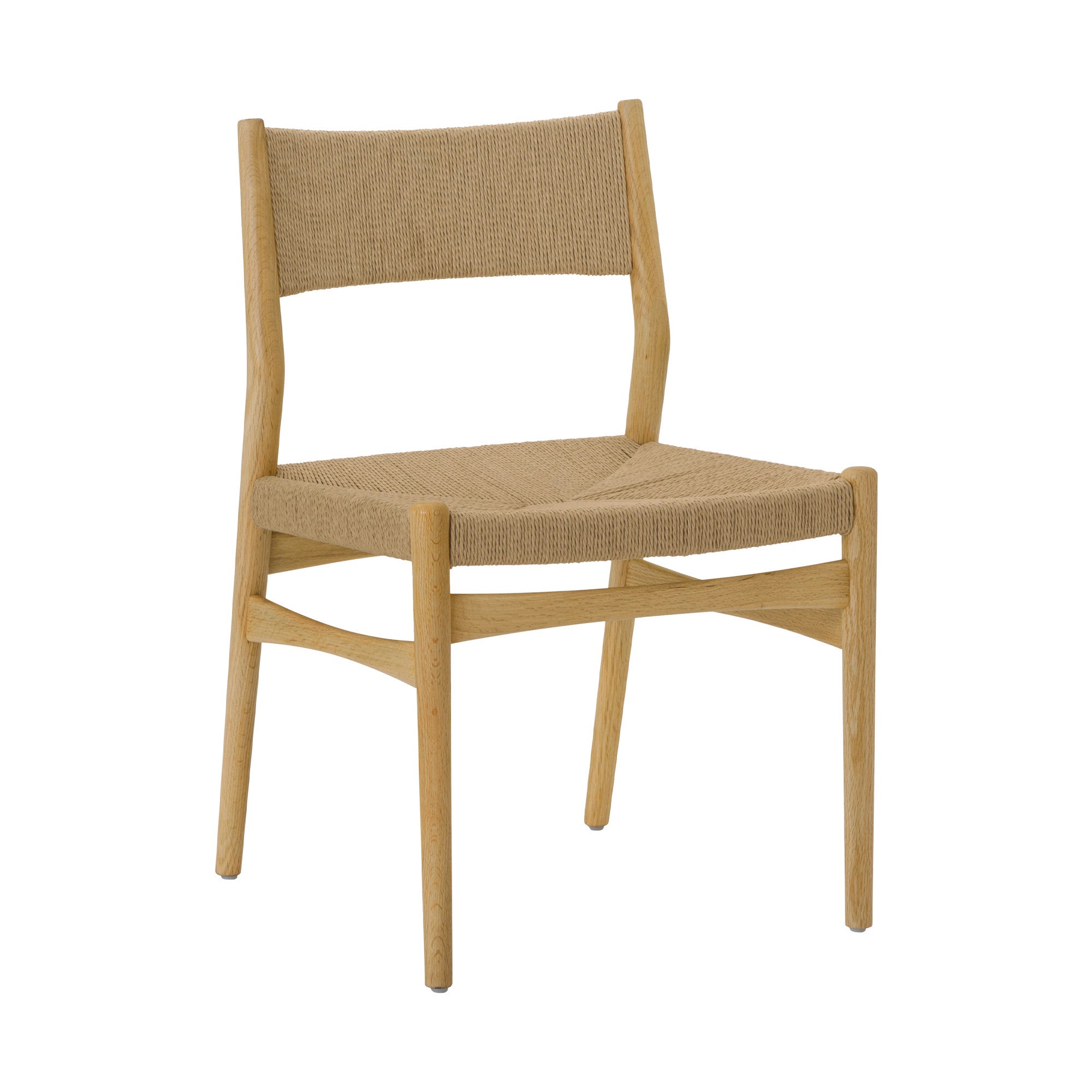Five Piece Oak Round Dining Set with Four Chairs-Dining Sets-DECOROLALA