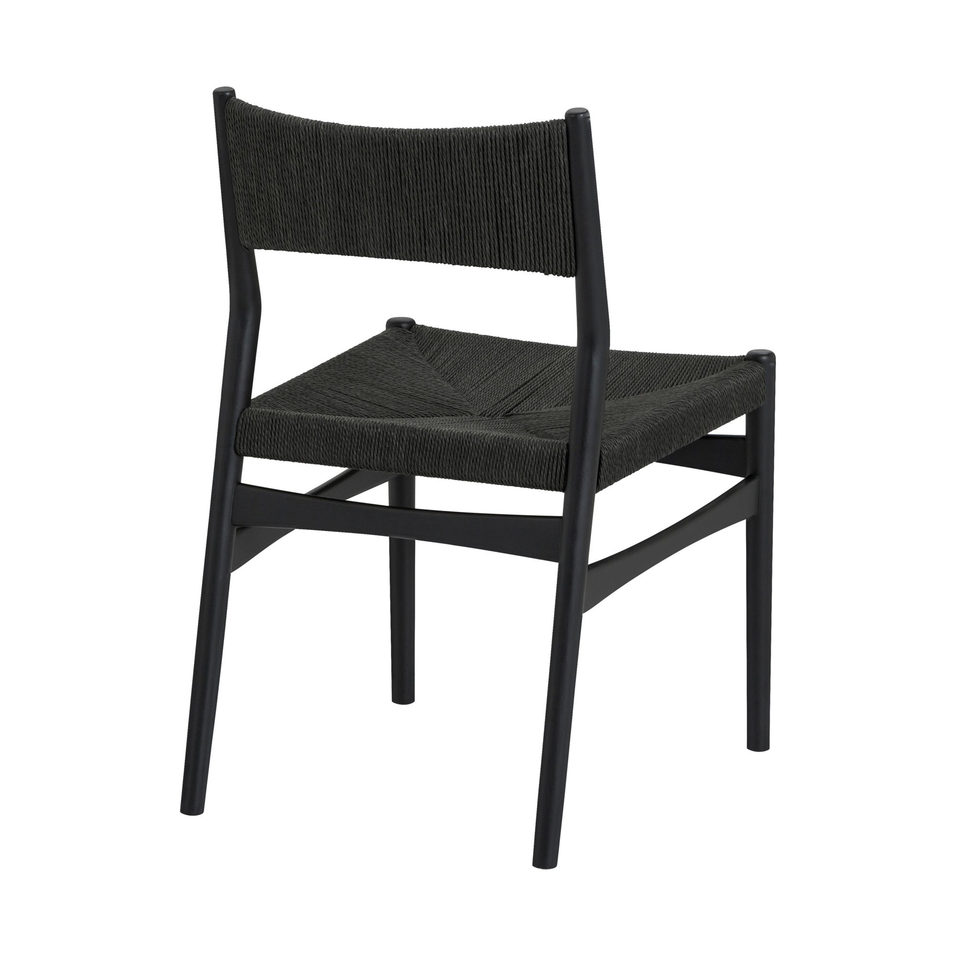 Six Piece Brown and Black Round Dining Set with Four Chairs and Sideboard-Dining Sets-DECOROLALA