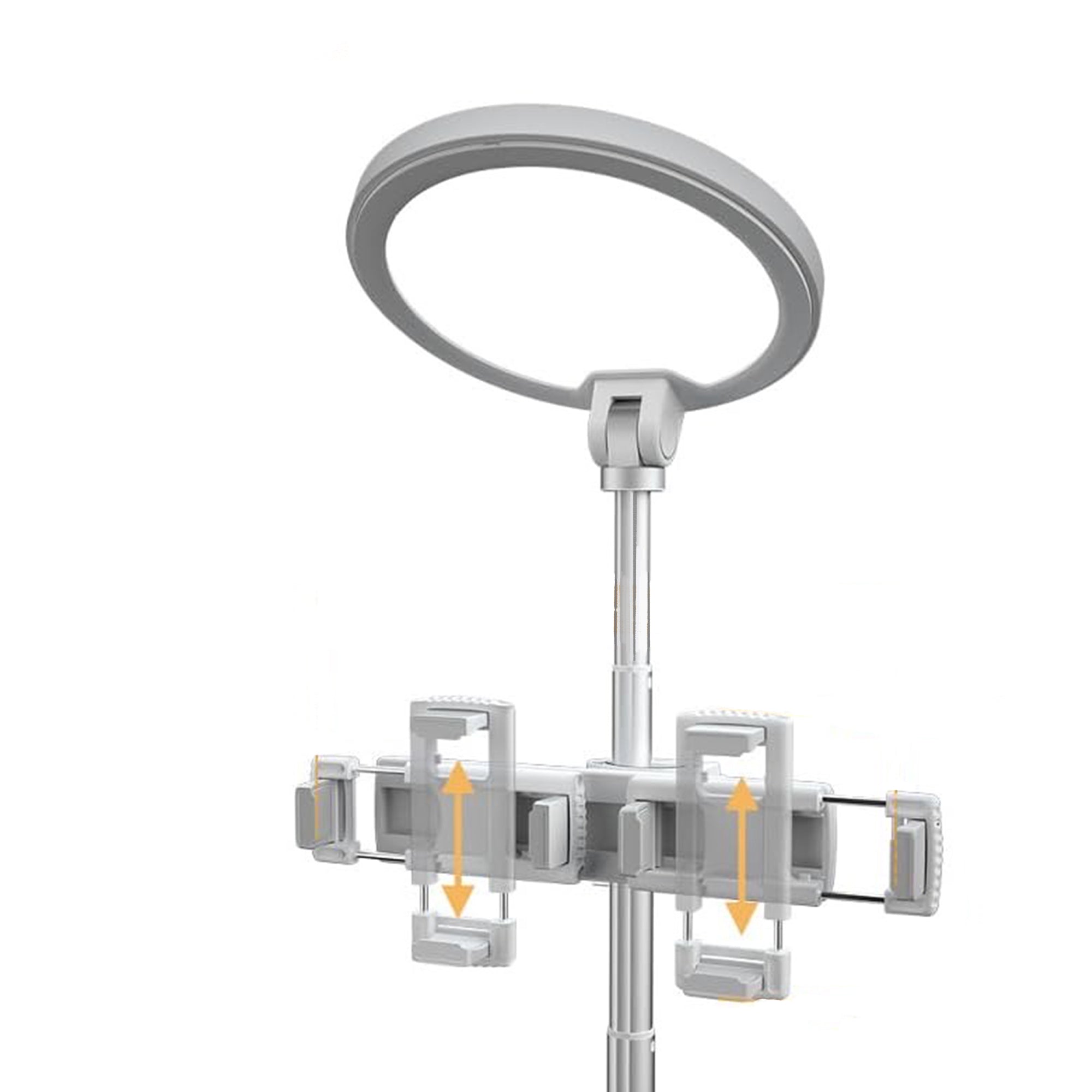 22" White Metal And Plastic Adjustable Portable Desk Lamp LED With Phone Clamp-Table Lamps-DECOROLALA