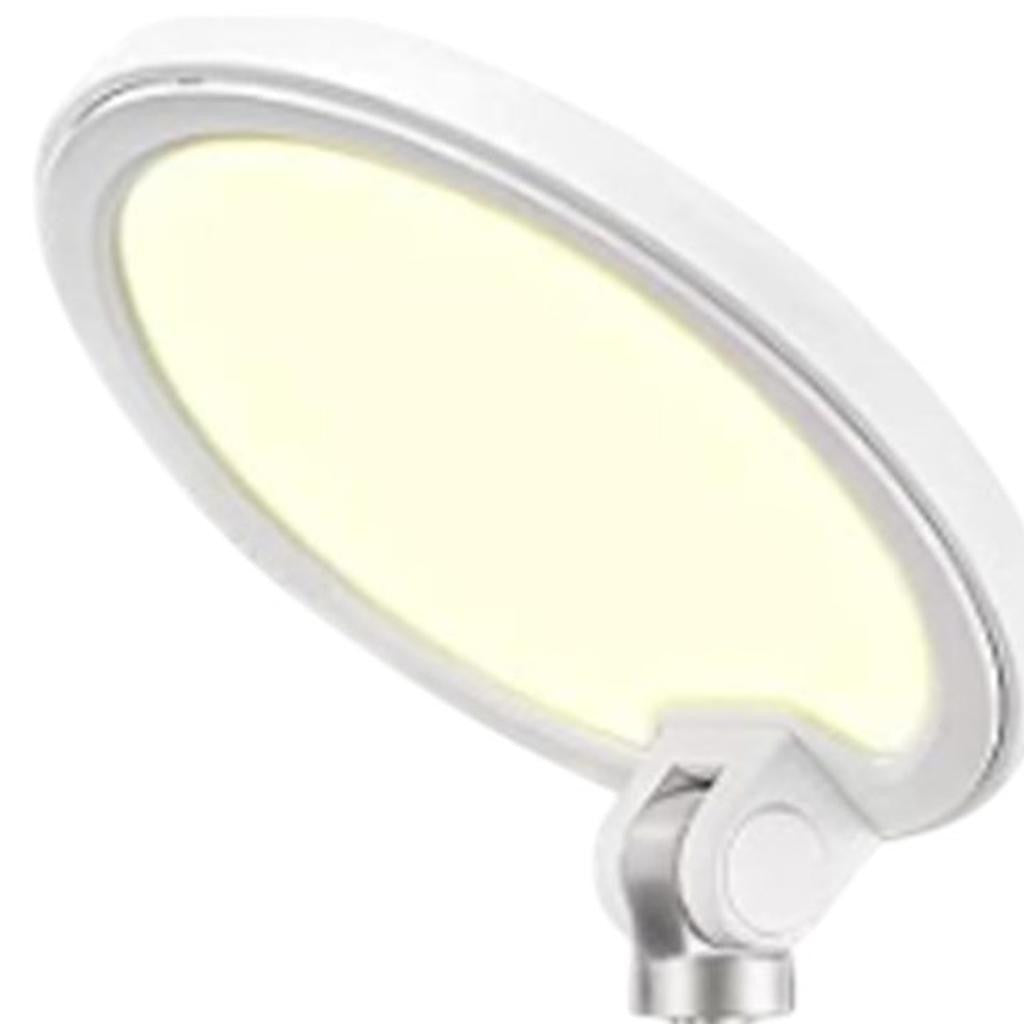 22" White Metal And Plastic Adjustable Portable Desk Lamp LED With Phone Clamp-Table Lamps-DECOROLALA