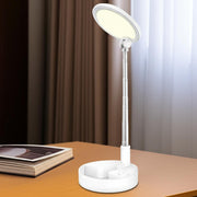 22" White Metal And Plastic Adjustable Portable Desk Lamp LED With Phone Clamp-Table Lamps-DECOROLALA