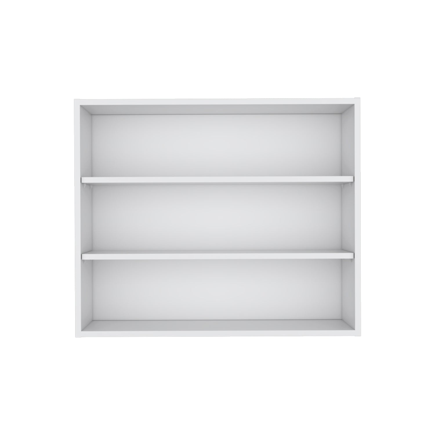 36" White Wood Three Tier Wall Mounted Floating Shelf-Wall Mounted Shelves-DECOROLALA