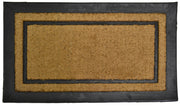 18" X 30" Beige and Black Rubber and Coir Outdoor Door Mat-0