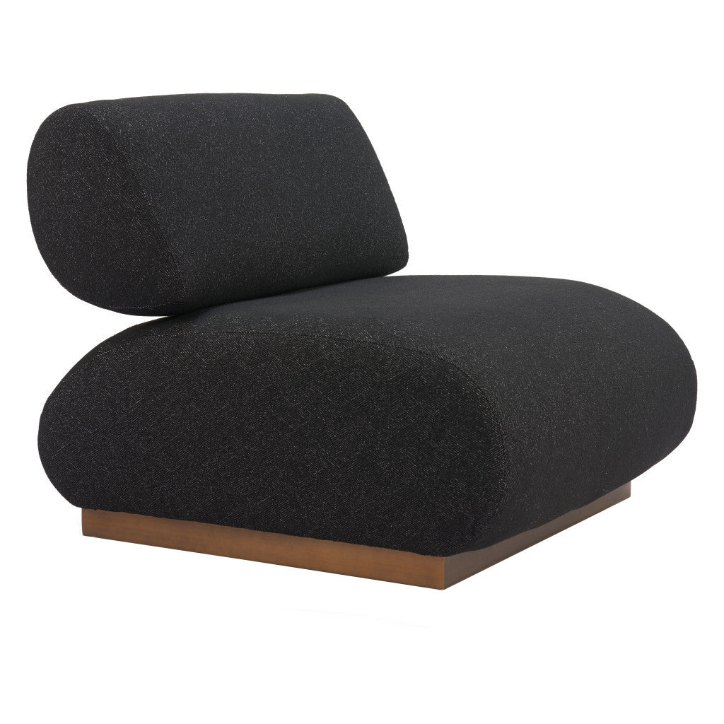 34" Black And Bronze Fabric And Upholstered Side Chair-Accent Chairs-DECOROLALA