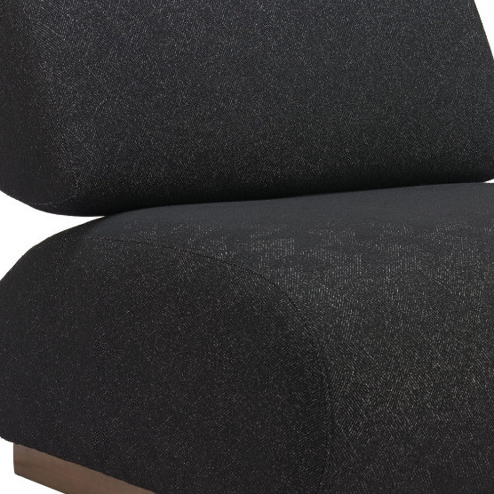 34" Black And Bronze Fabric And Upholstered Side Chair-Accent Chairs-DECOROLALA