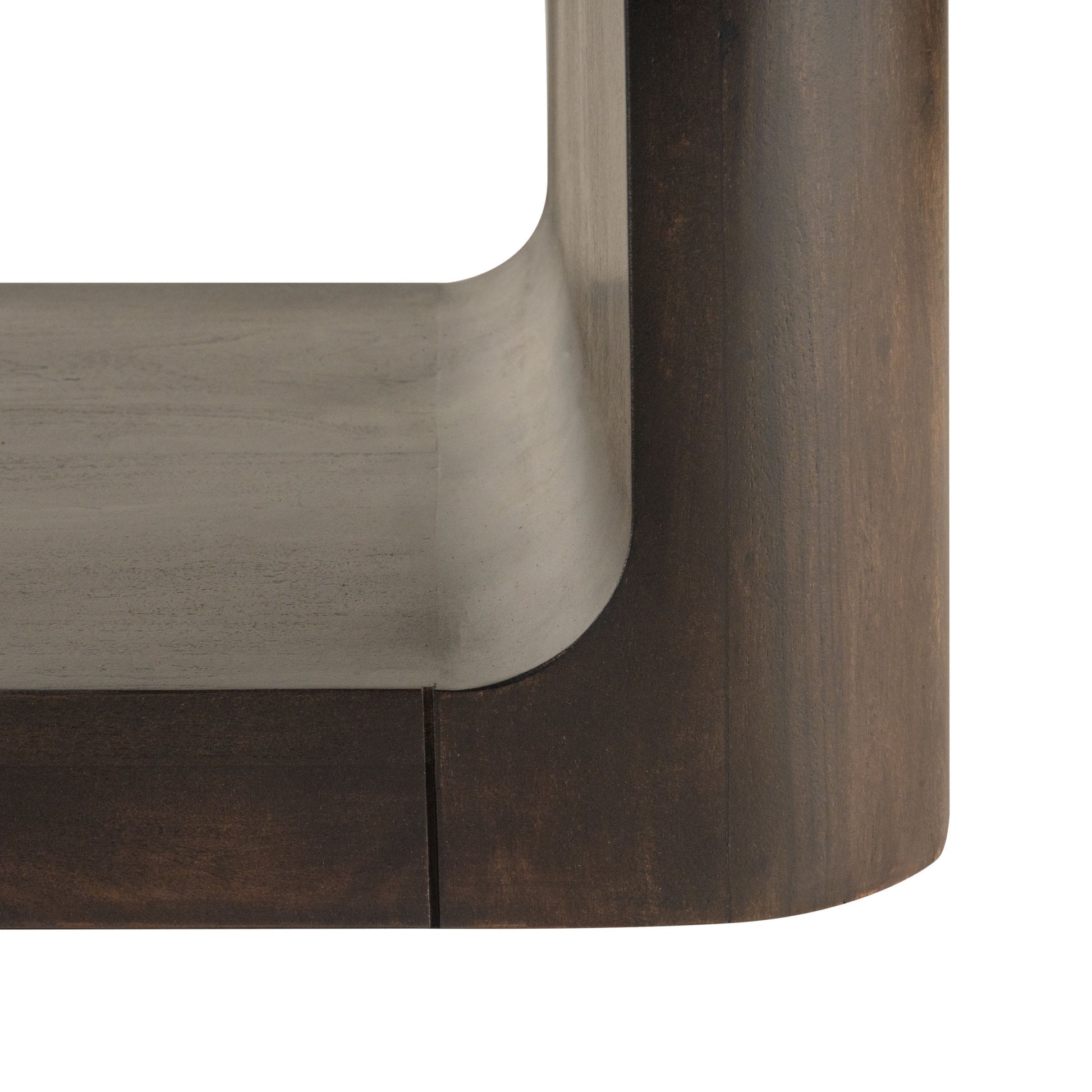 48" Walnut Solid Wood Floor Shelf Coffee Table With Shelf-Coffee Tables-DECOROLALA