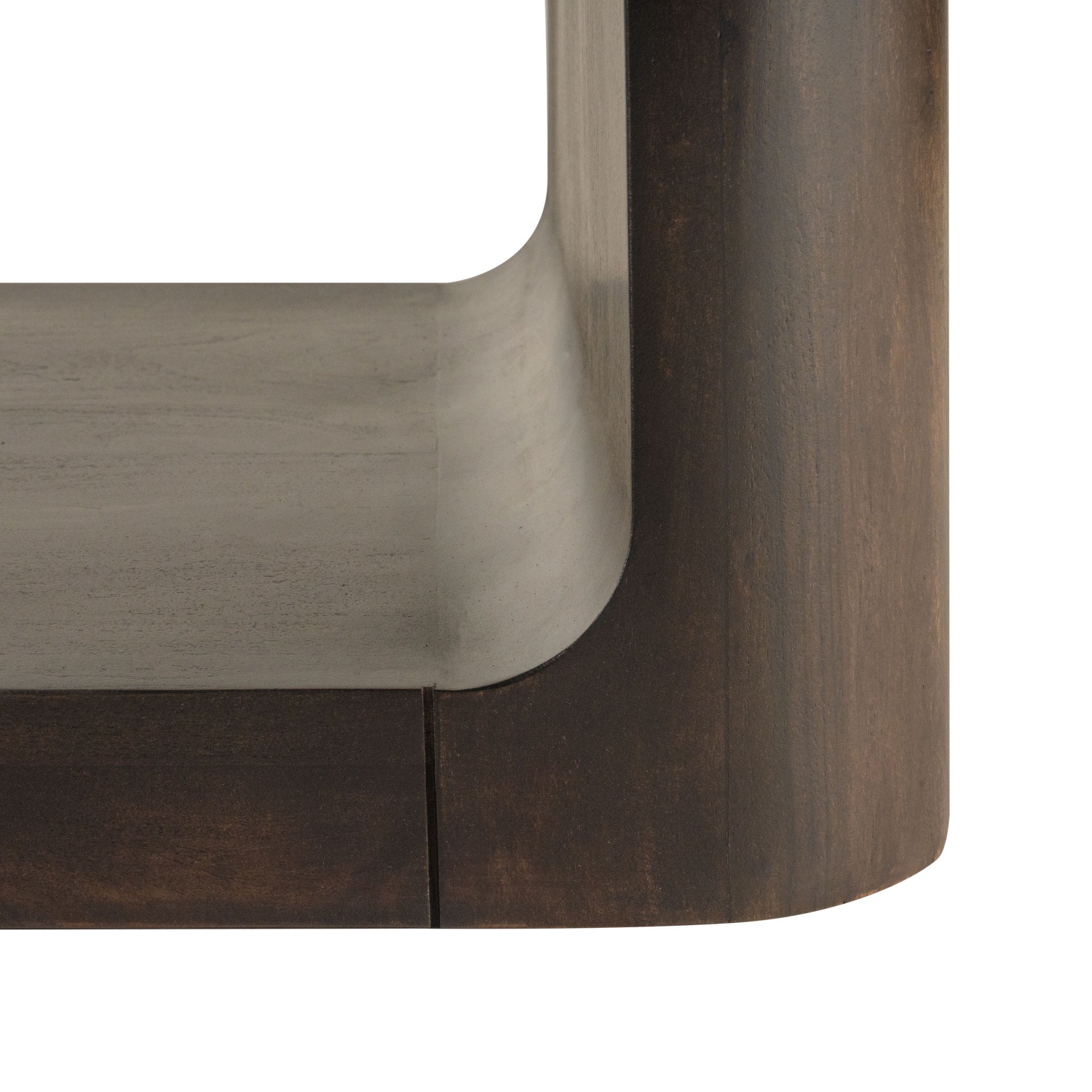 48" Walnut Solid Wood Floor Shelf Coffee Table With Shelf-Coffee Tables-DECOROLALA
