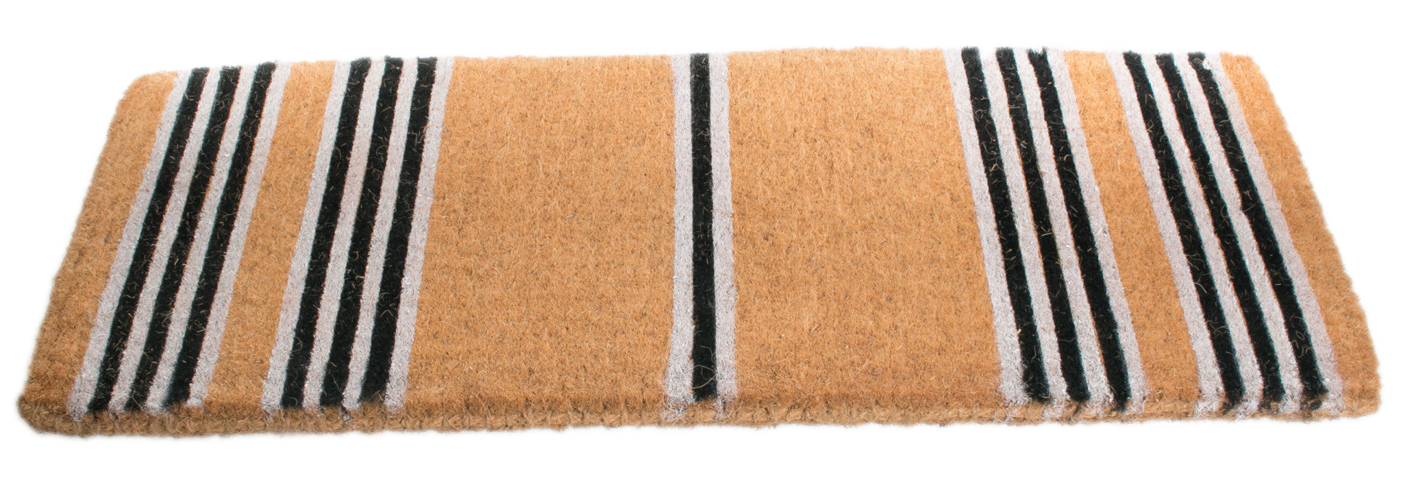 18" X 30" Brown and Black Coir Striped Outdoor Door Mat-2