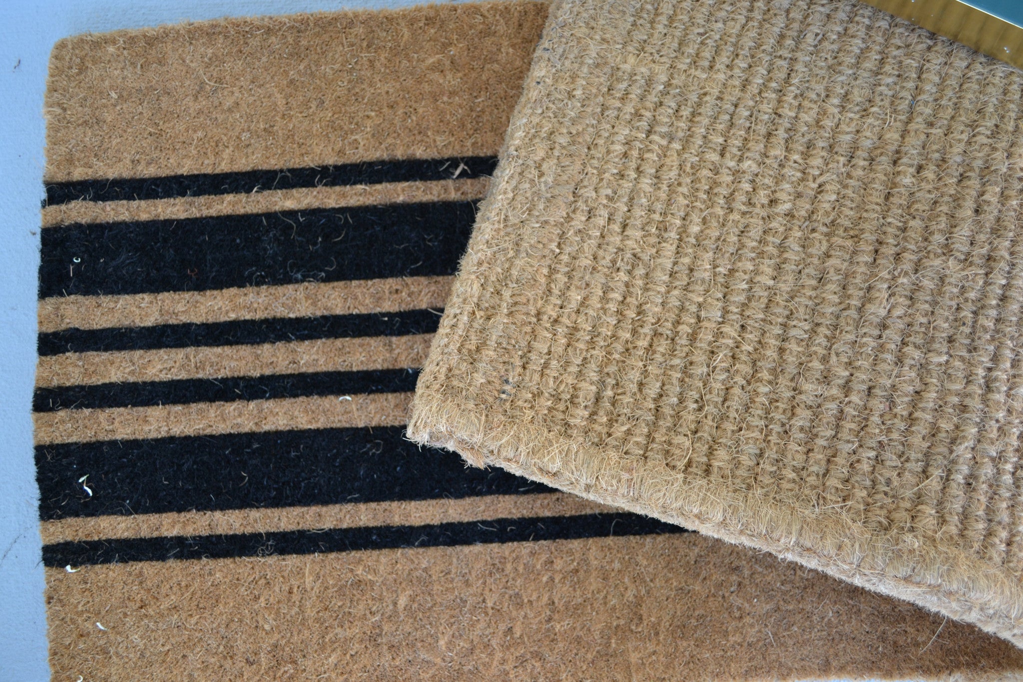 24" X 60" Brown and Black Coir Striped Outdoor Door Mat-5