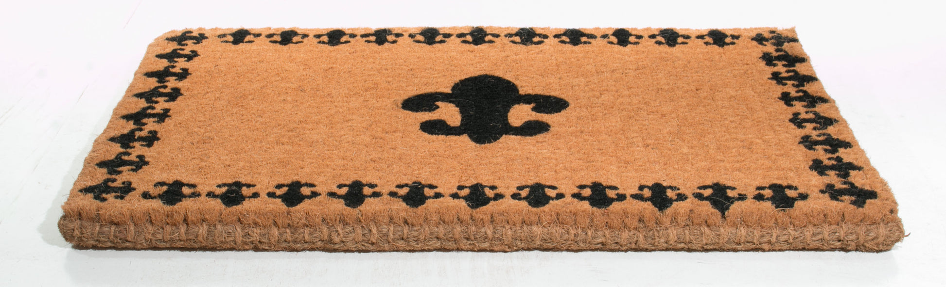 18" X 30" Brown and Black Coir Abstract Outdoor Door Mat-2