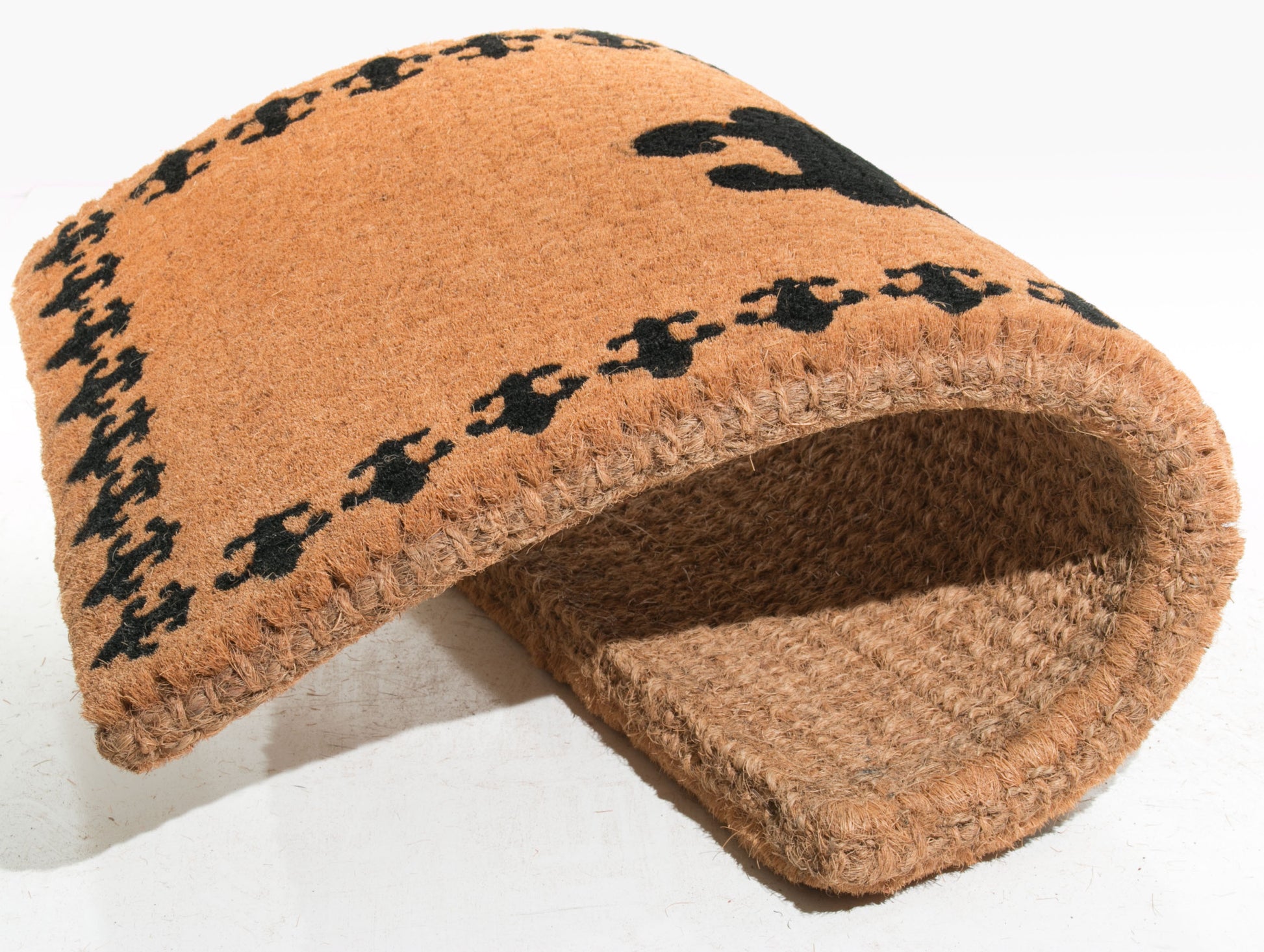 18" X 30" Brown and Black Coir Abstract Outdoor Door Mat-5