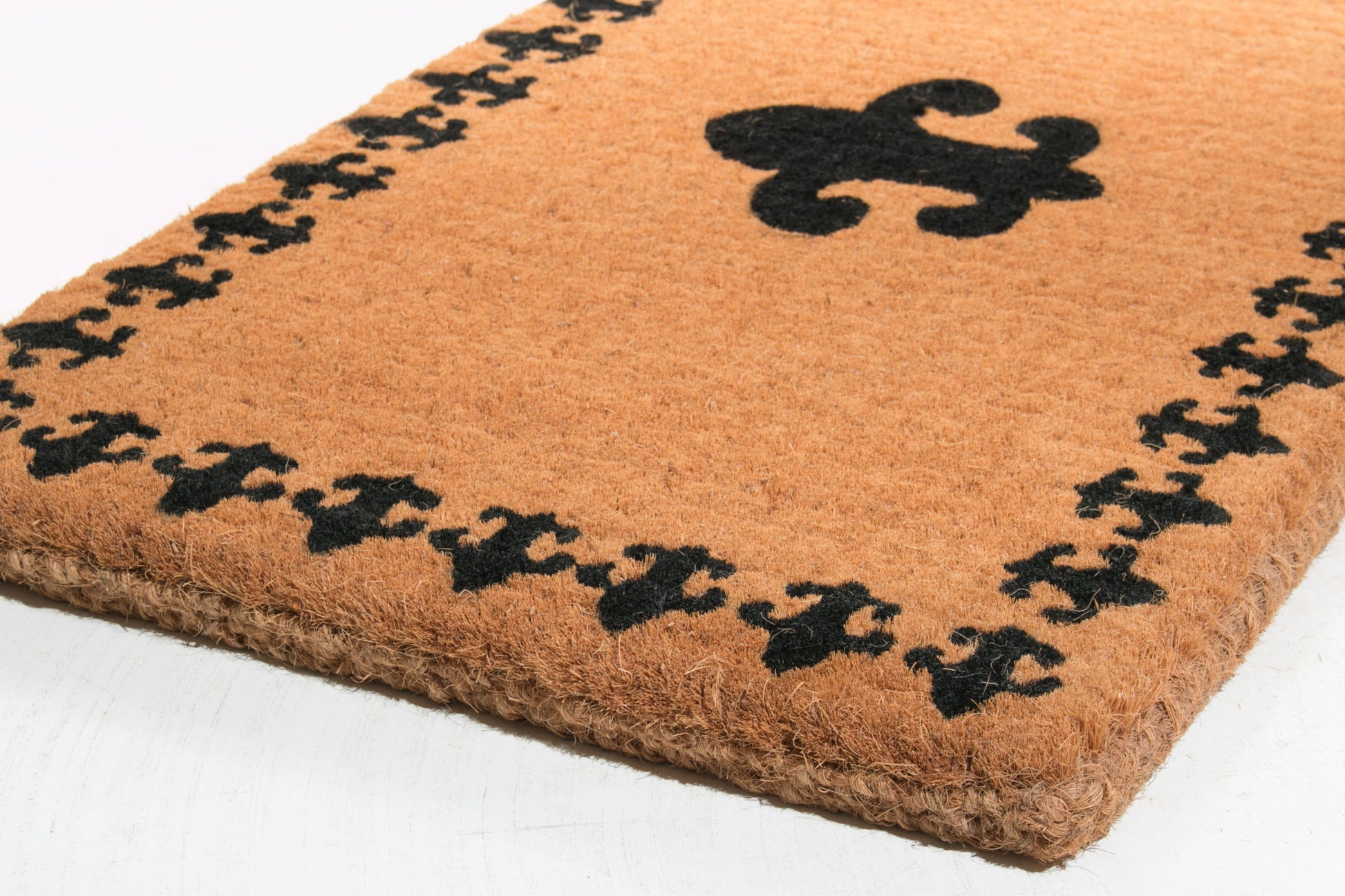 18" X 30" Brown and Black Coir Abstract Outdoor Door Mat-6