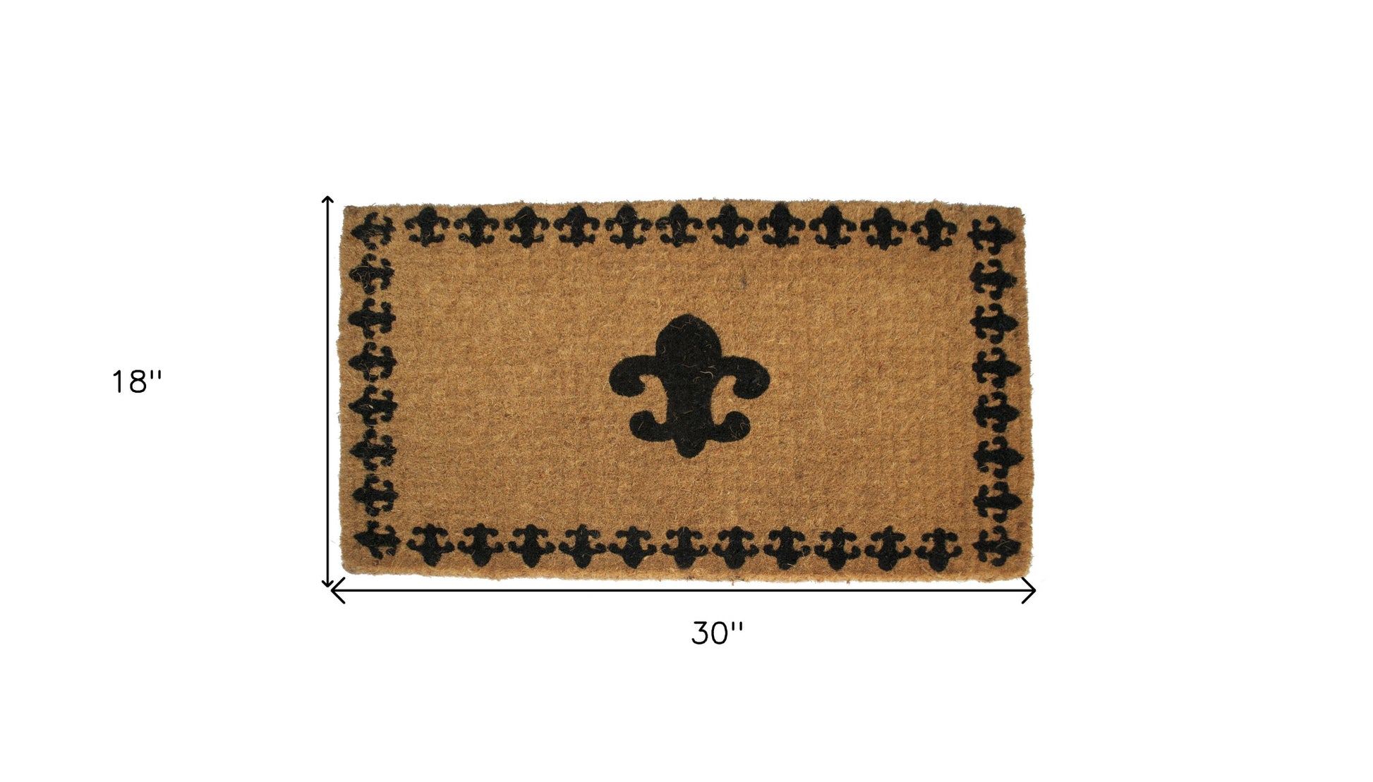 18" X 30" Brown and Black Coir Abstract Outdoor Door Mat-7