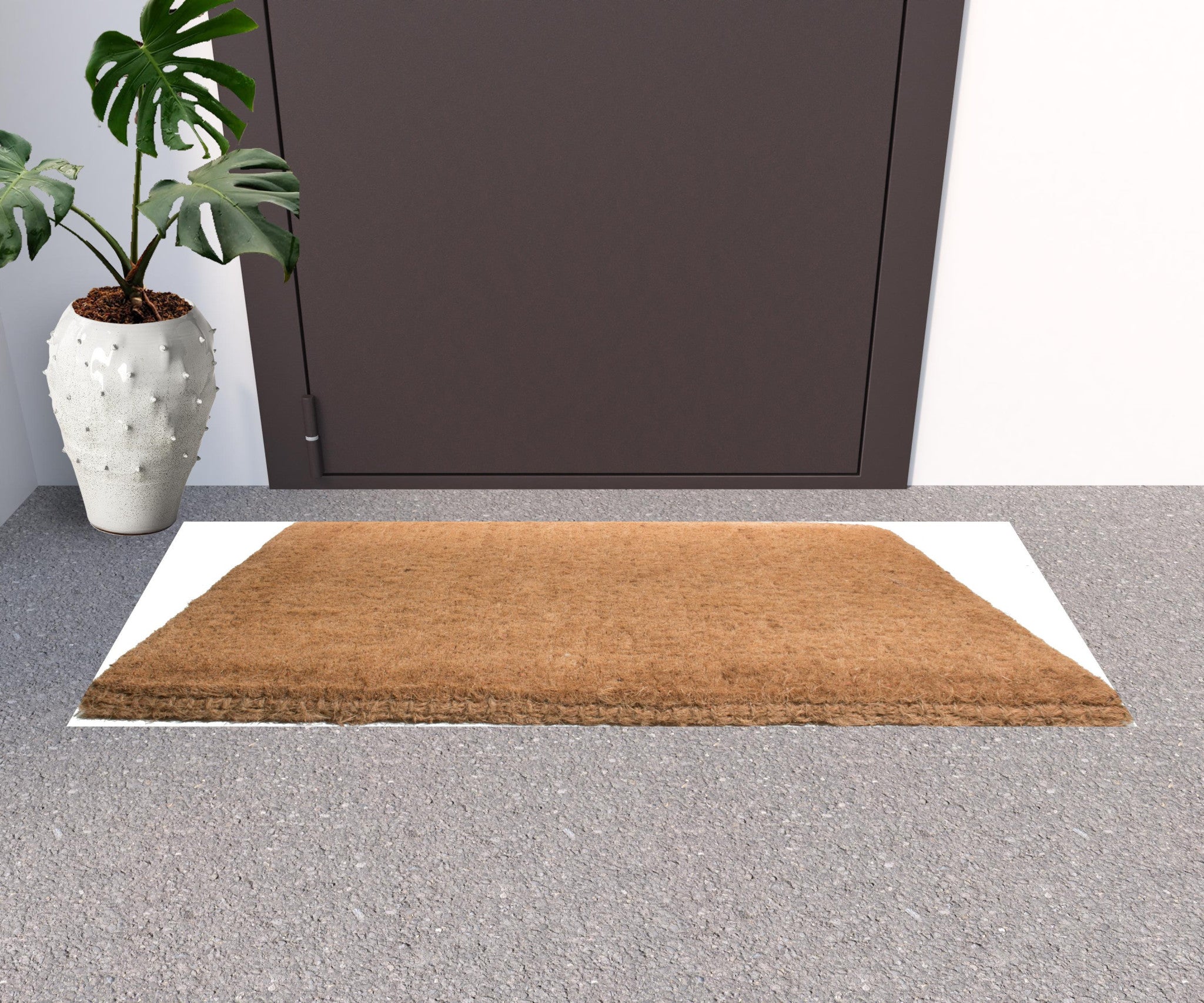 18" X 47" Brown Coir Outdoor Door Mat-1