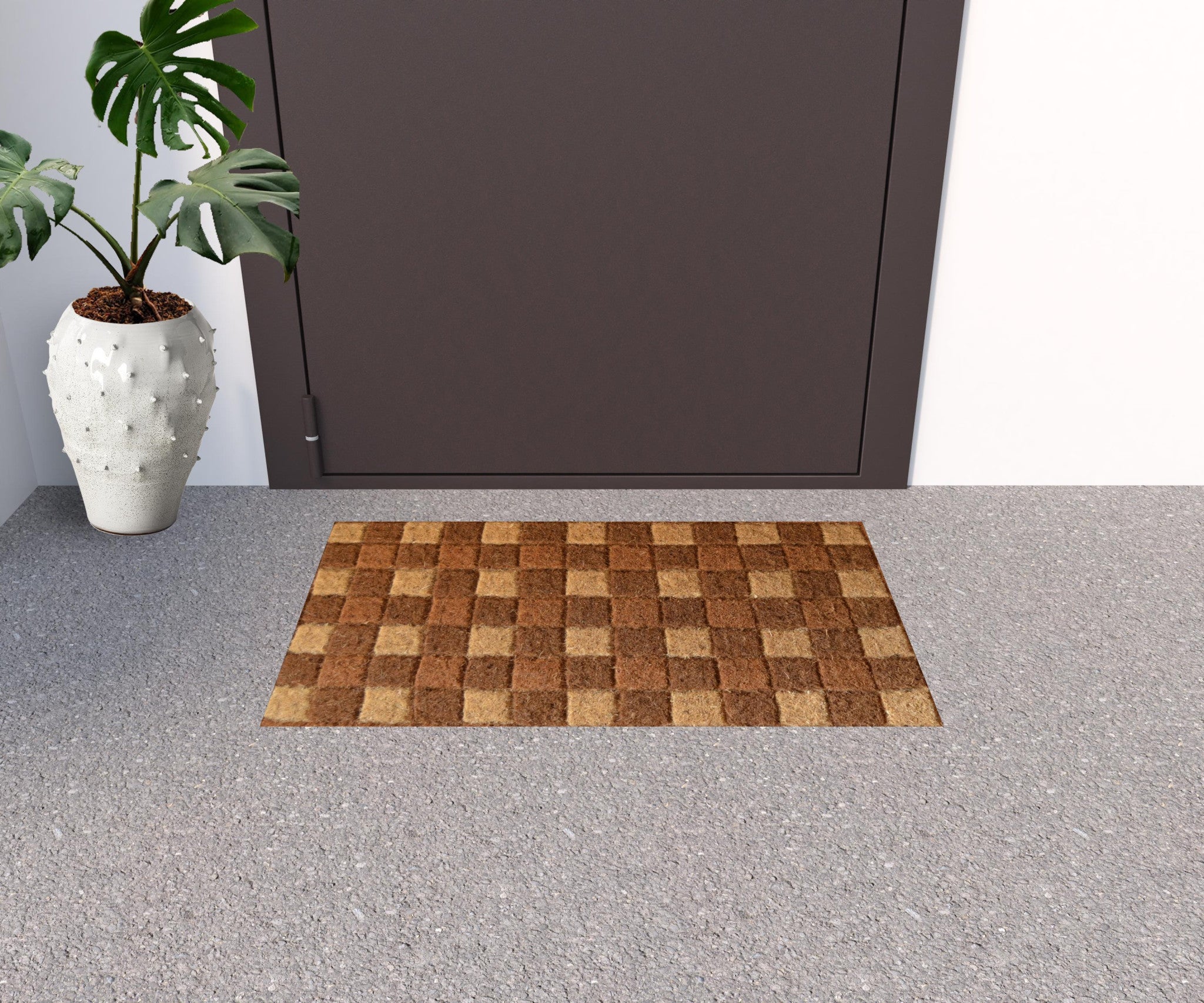 18" X 30" Brown Coir Outdoor Door Mat-1