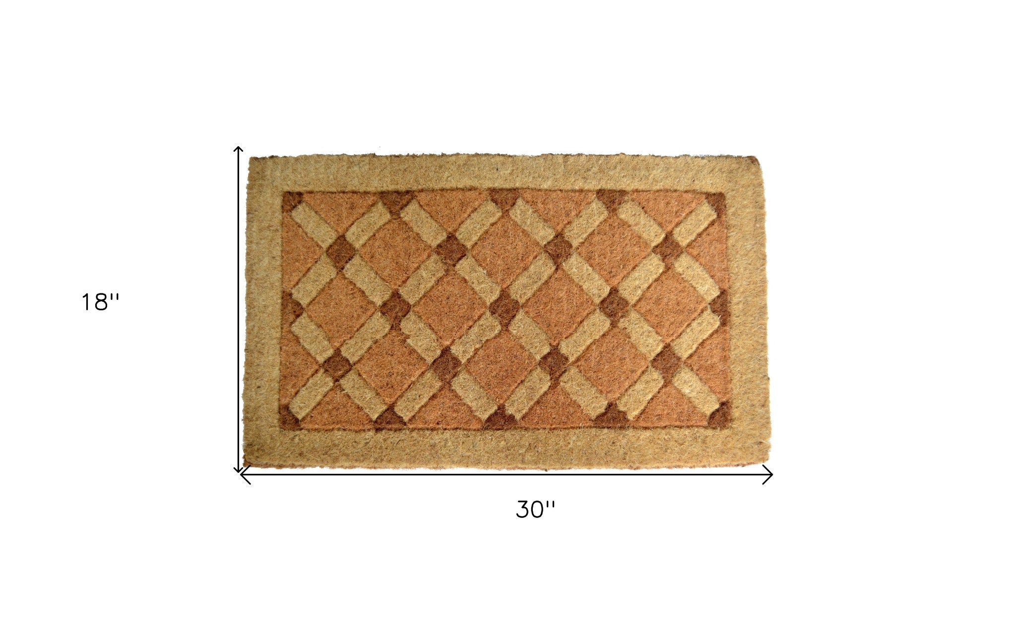 18" X 30" Brown Coir Outdoor Door Mat-2