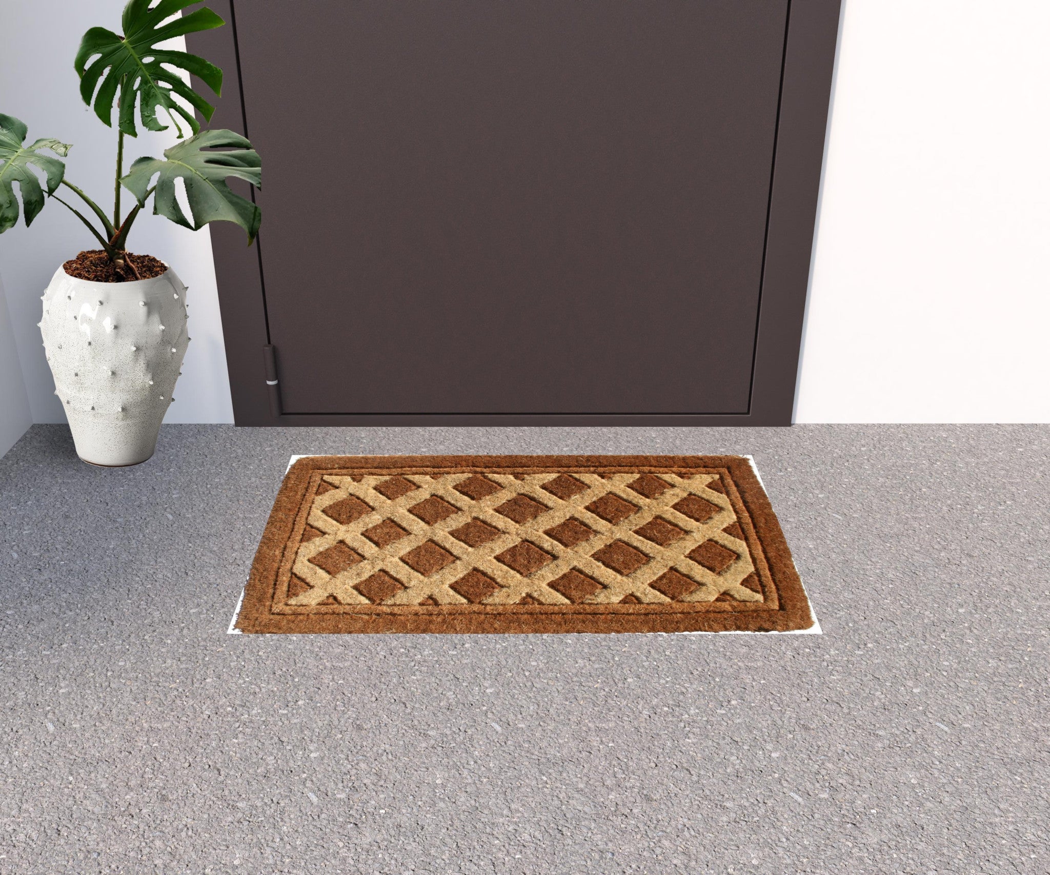 18" X 30" Brown Coir Outdoor Door Mat-1