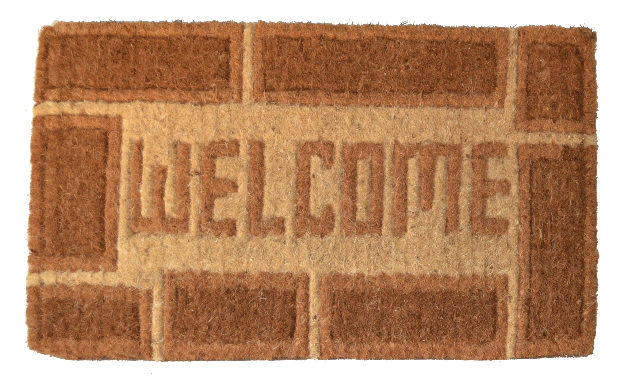 18" X 30" Brown Coir Welcome Outdoor Door Mat-3