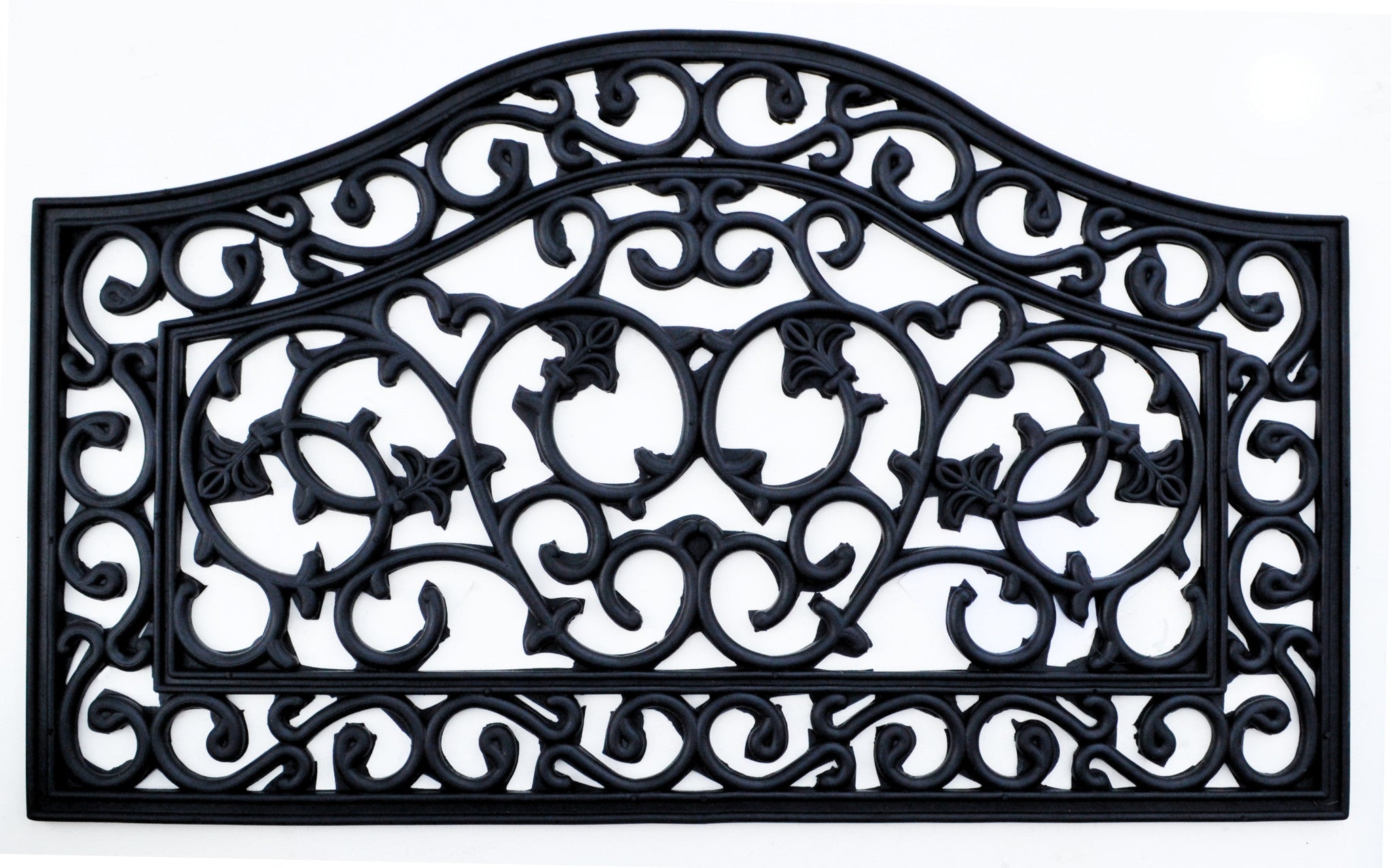 18" X 30" Black Rubber Outdoor Door Mat-0