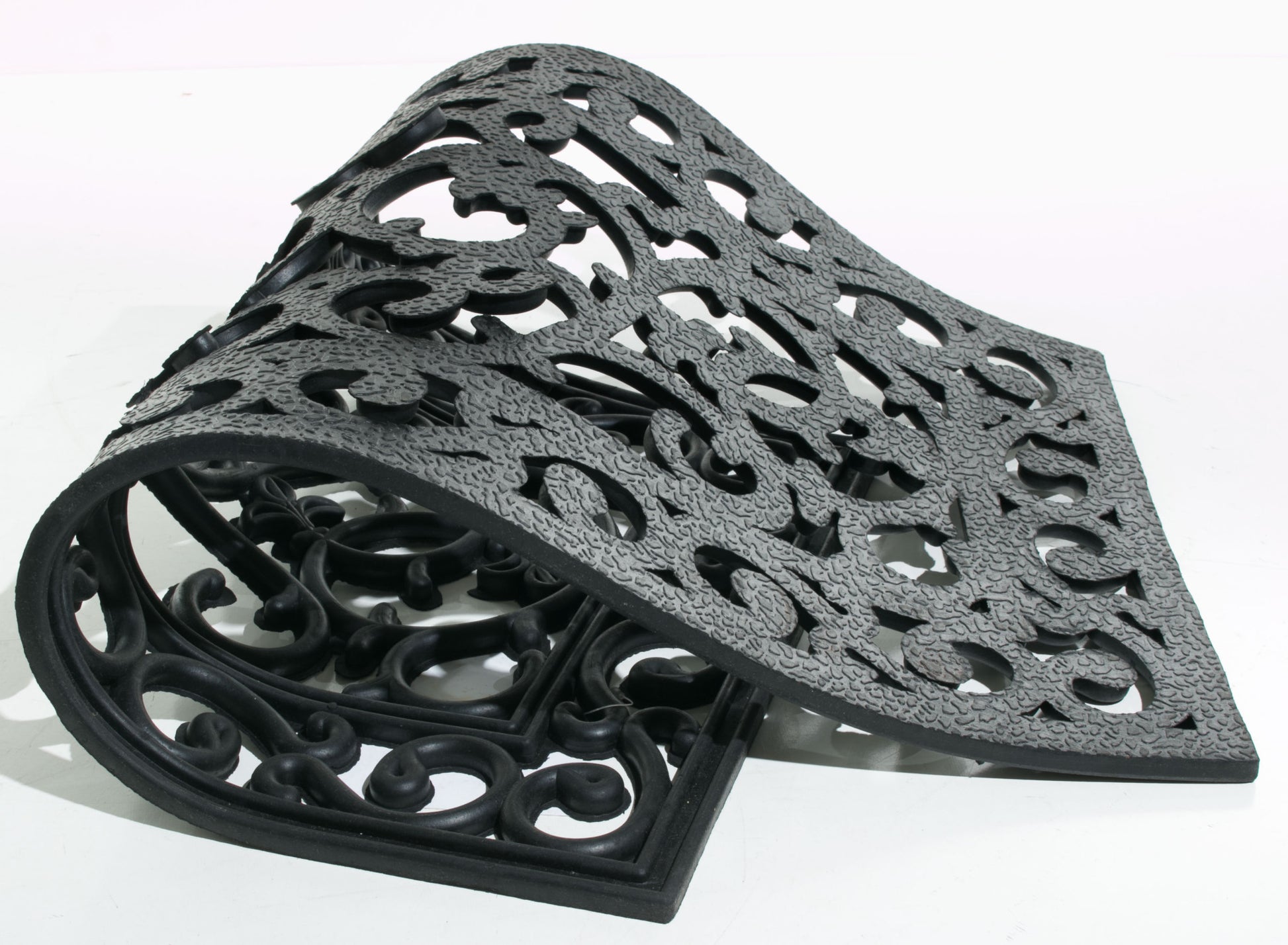 18" X 30" Black Rubber Outdoor Door Mat-3