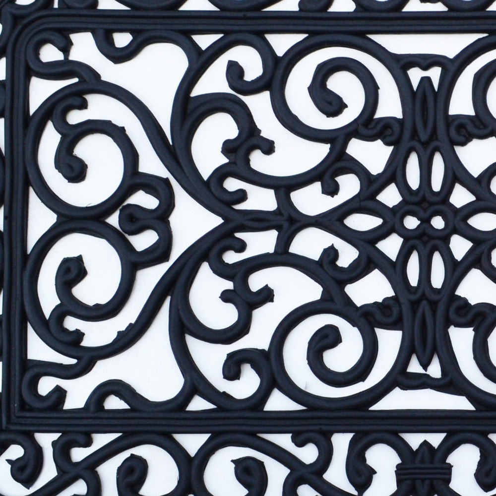 18" X 30" Black Rubber Outdoor Door Mat-6