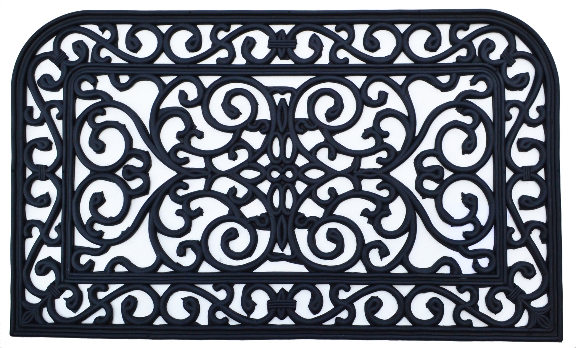 18" X 30" Black Rubber Outdoor Door Mat-0