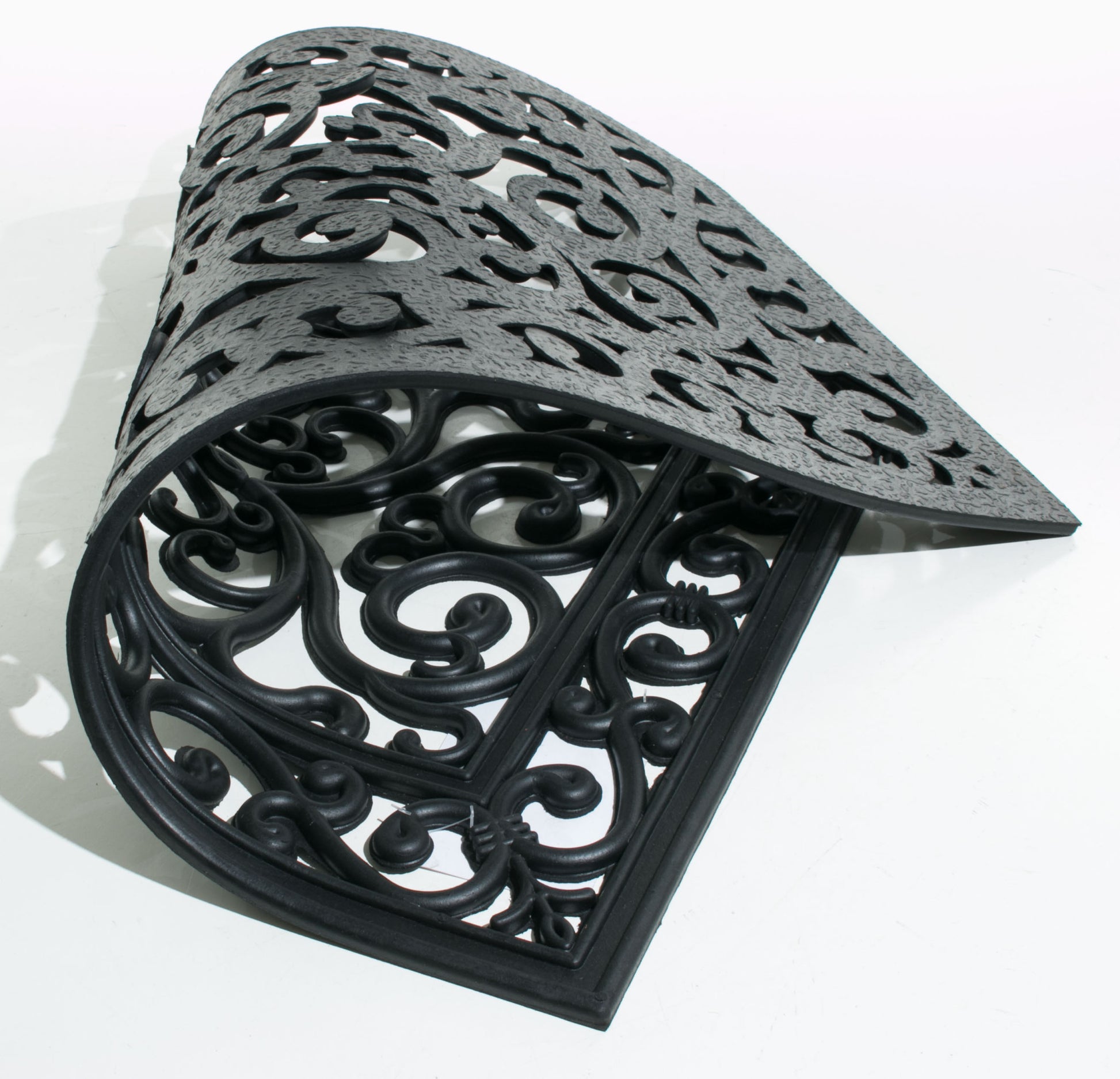 18" X 30" Black Rubber Outdoor Door Mat-3