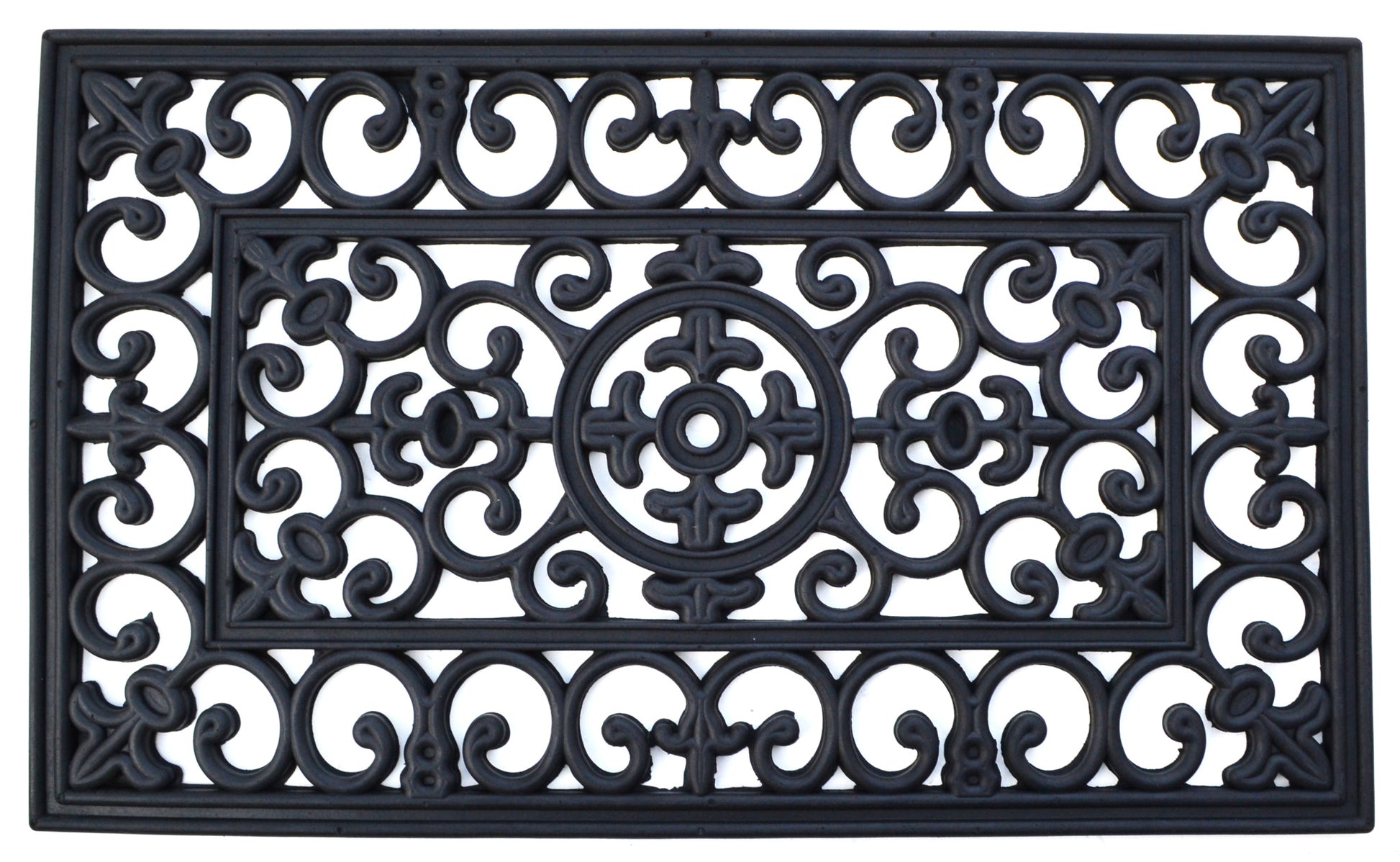 24" X 36" Black Rubber Outdoor Door Mat-0