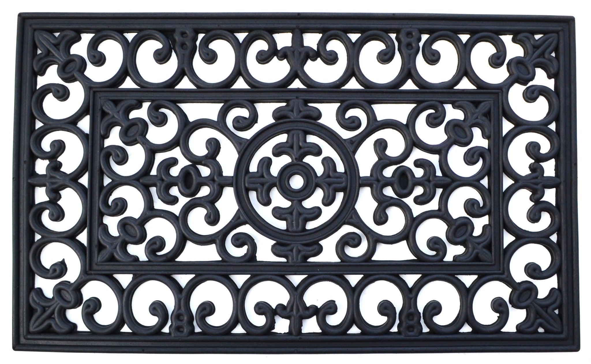 24" X 36" Black Rubber Outdoor Door Mat-0