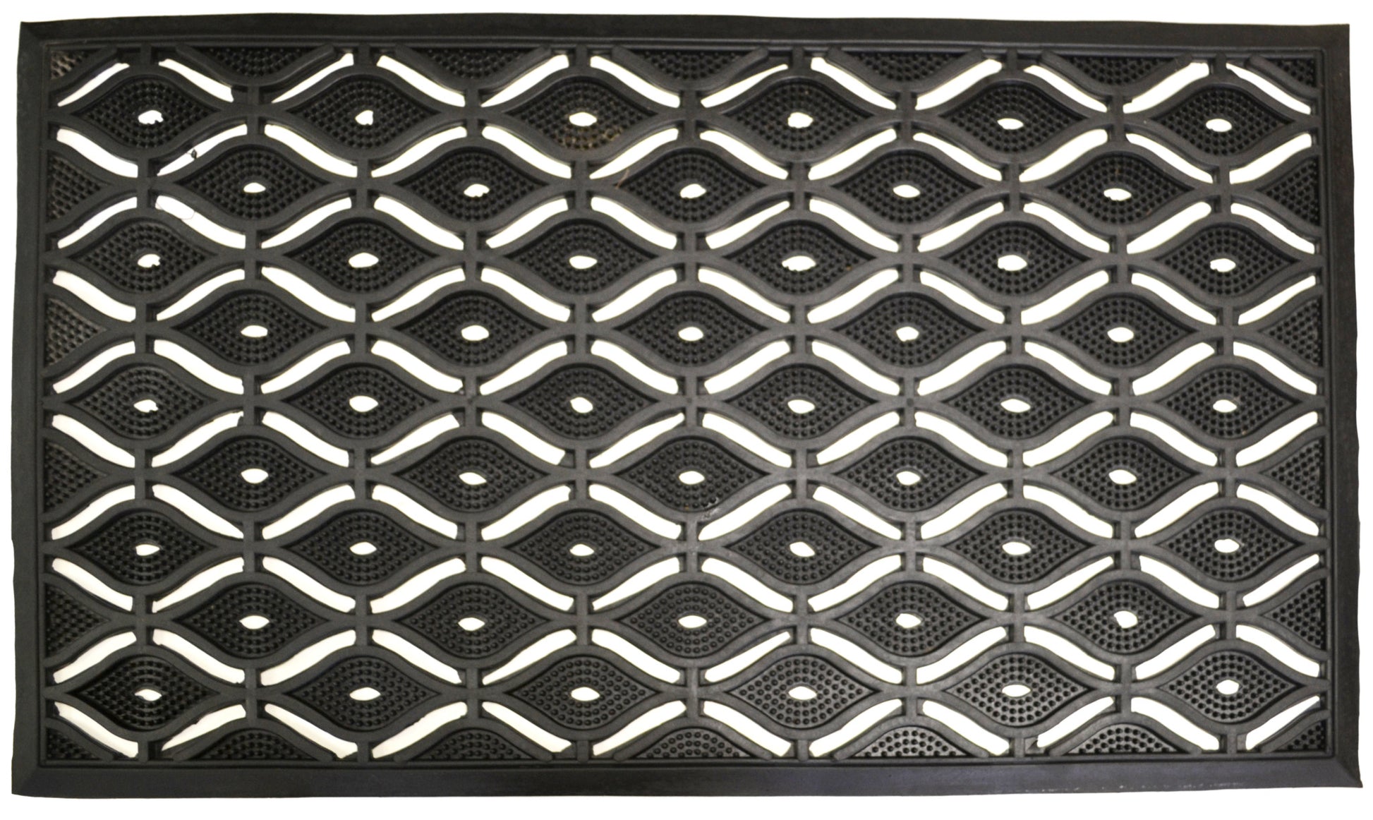 22" X 36" Black Rubber Outdoor Door Mat-0