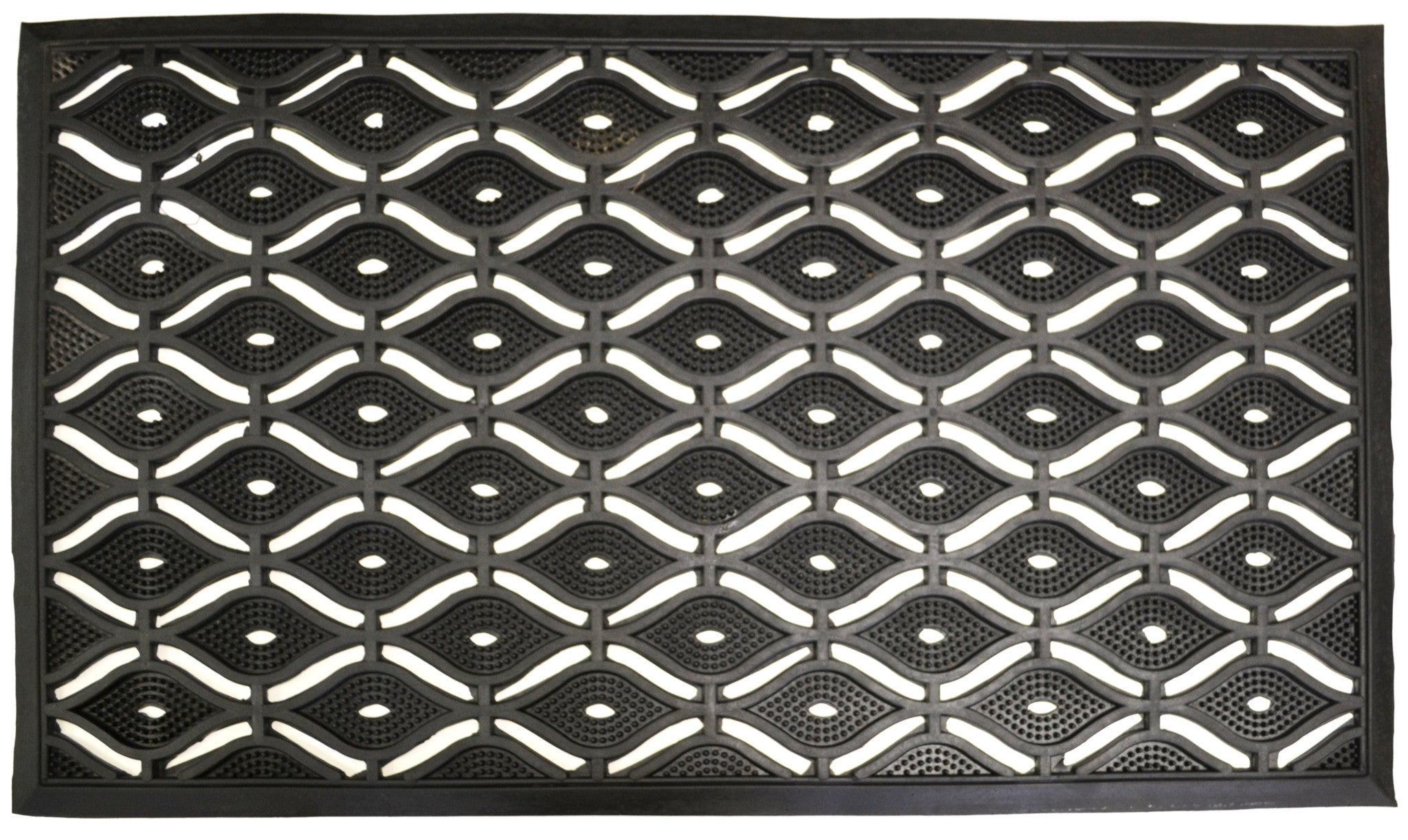 22" X 36" Black Rubber Outdoor Door Mat-0