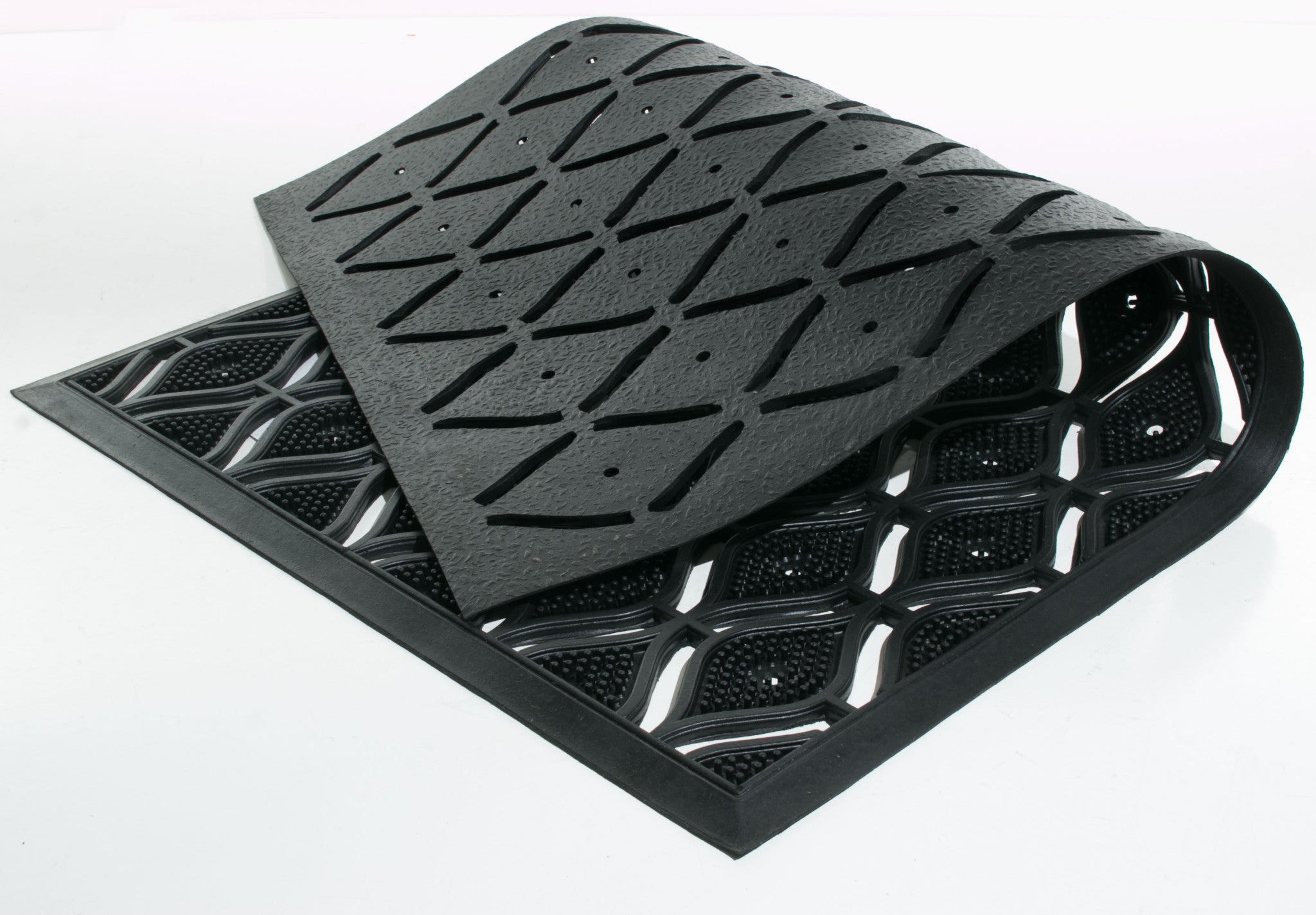 22" X 36" Black Rubber Outdoor Door Mat-3