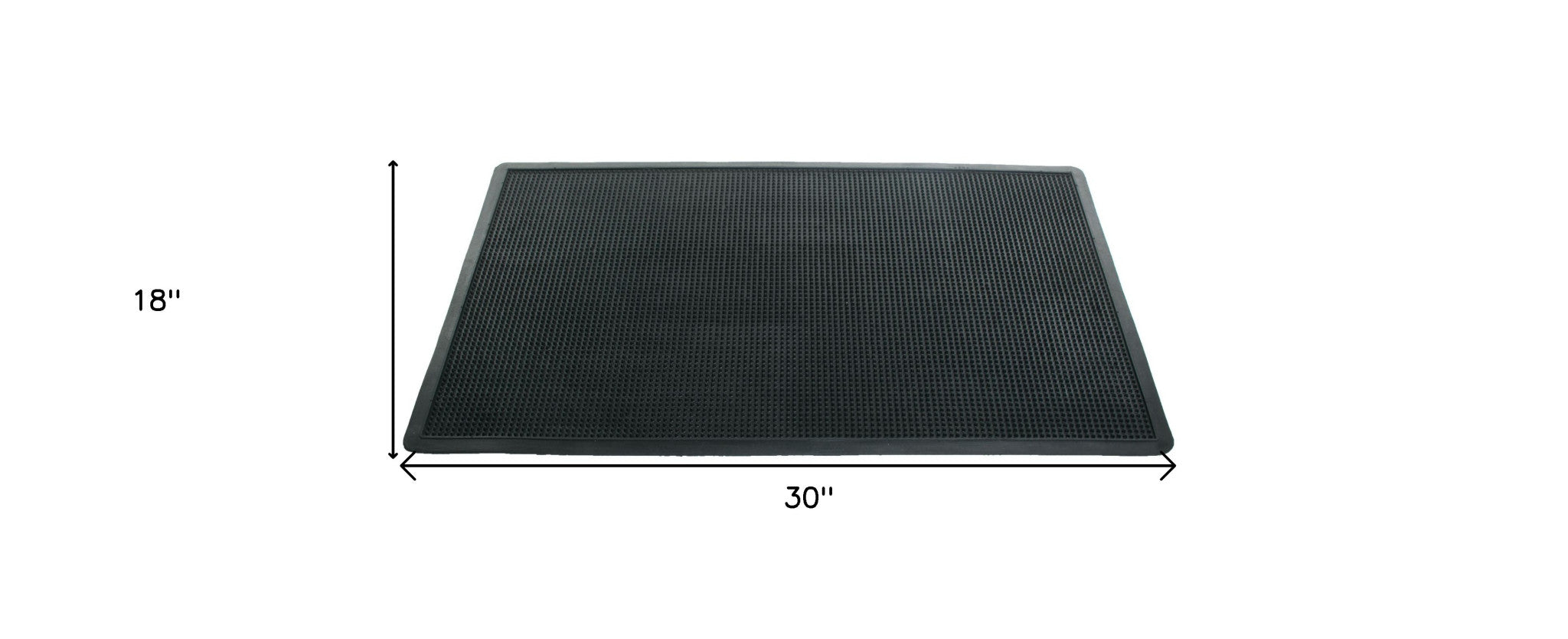 18" X 30" Black Rubber Outdoor Door Mat-2