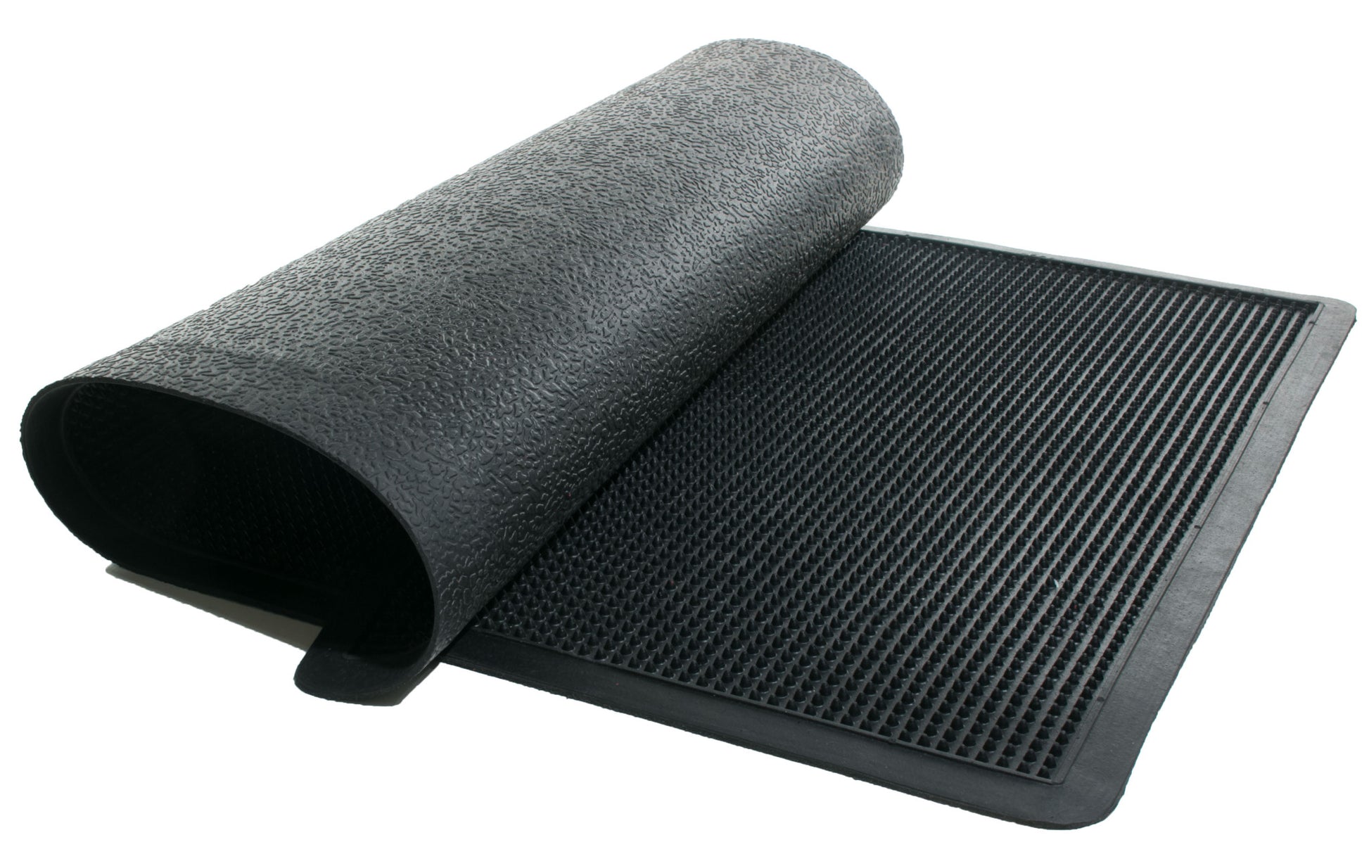 18" X 30" Black Rubber Outdoor Door Mat-3