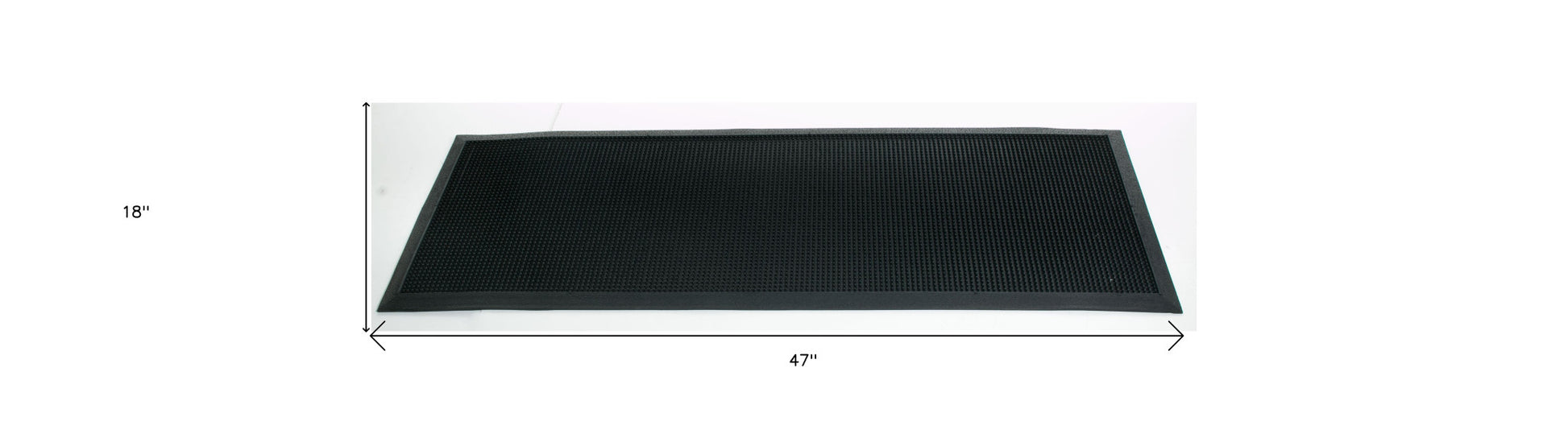 18" X 47" Black Rubber Outdoor Door Mat-2